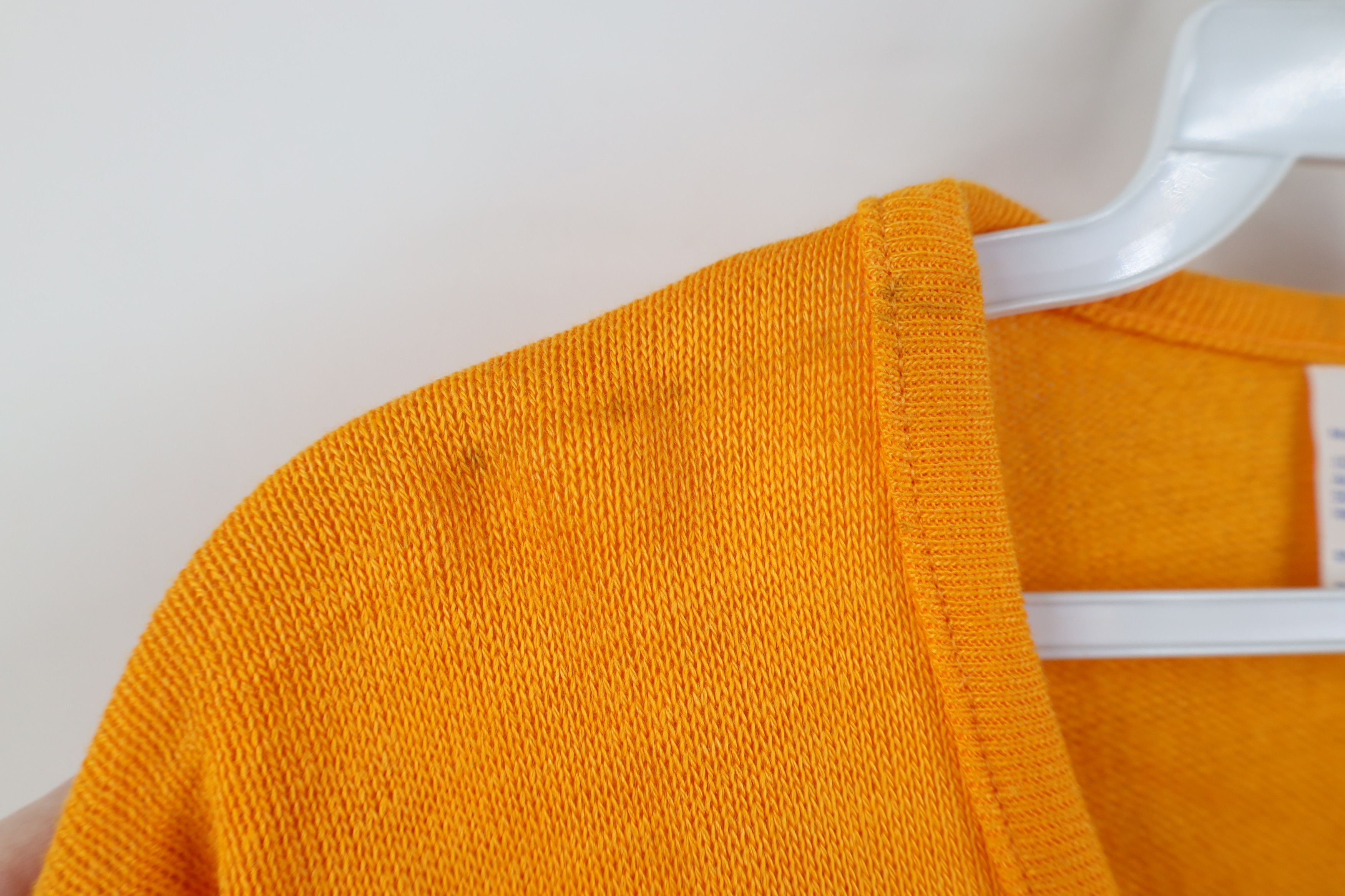 Vintage Deadstock Vintage 70s Streetwear V-Neck Sweater Orange USA Size S / US 4 / IT 40 - 6 Thumbnail