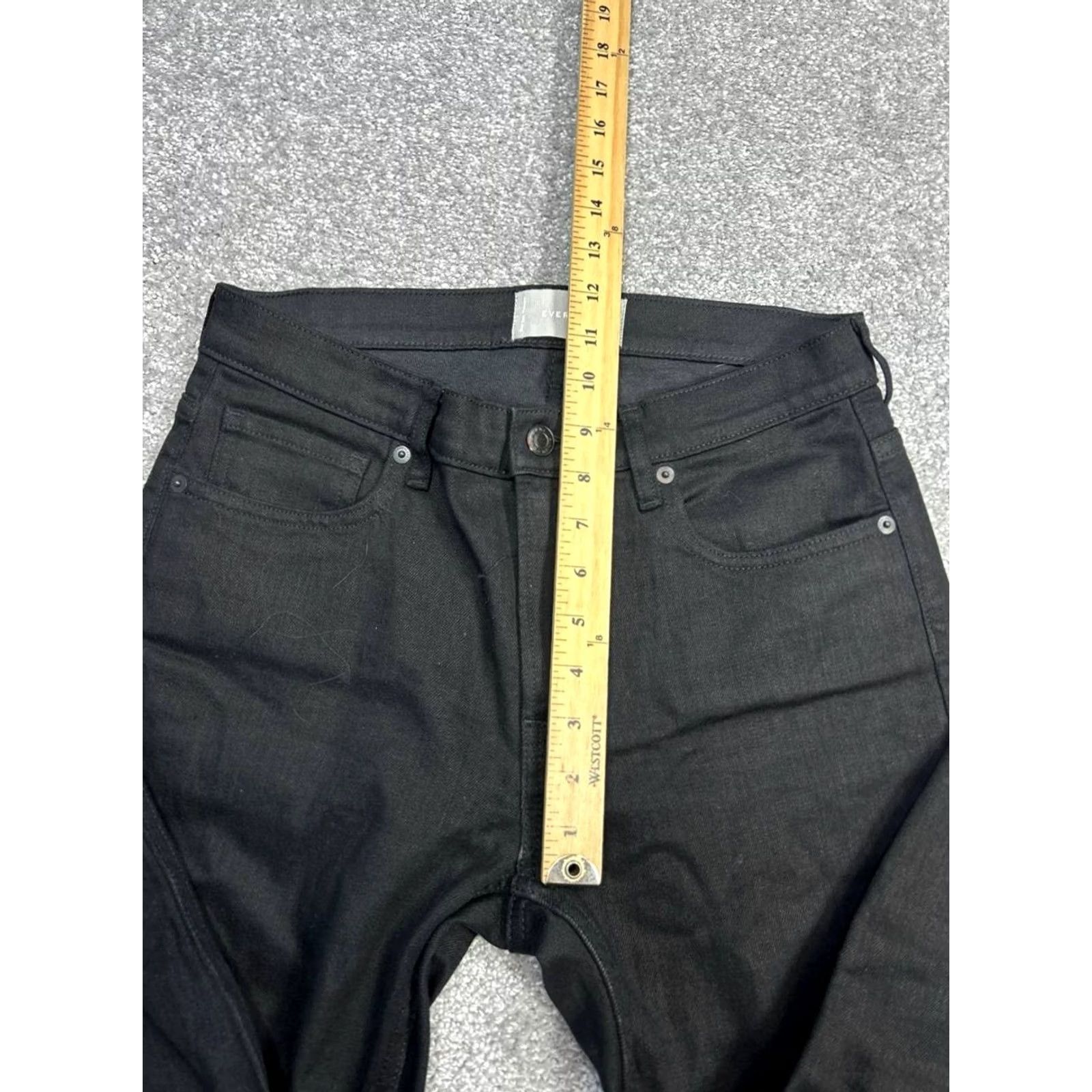 Everlane Everlane Jeans Mens Skinny Leg Low Rise Black Denim Cotton Stretch 28 29x29 Size US 28 / EU 44 - 3 Thumbnail