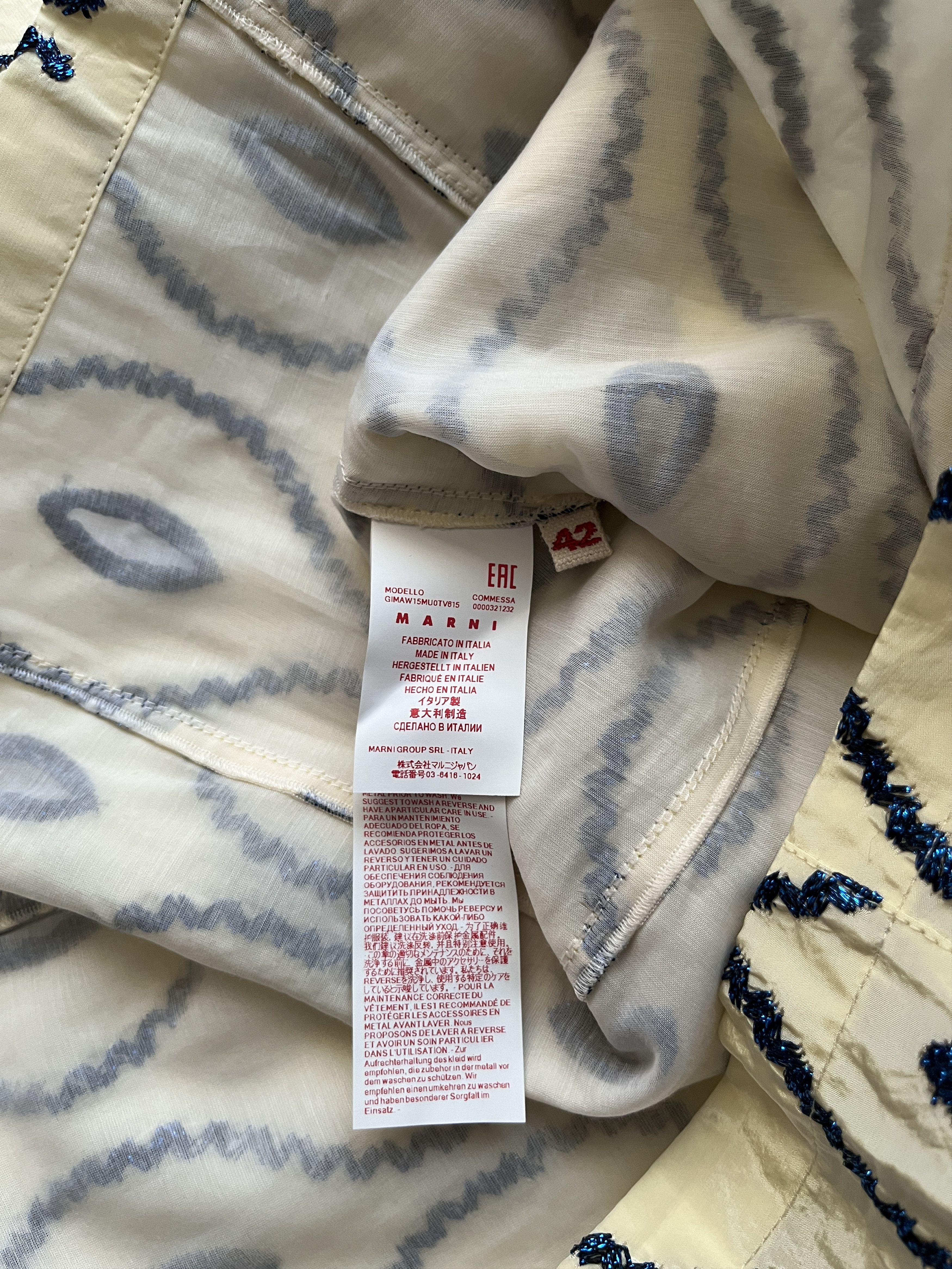 Marni ⚡️QUICK SALE⚡️Marni Cream Eyelet Taffeta Embroidered Jacket Size M / US 6-8 / IT 42-44 - 4 Thumbnail