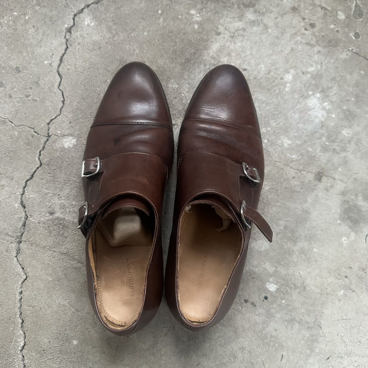 Suitsupply Suitsupply dark brown leather double monk strap Sz 10 Uk Size US 10 / EU 43 - 6 Thumbnail