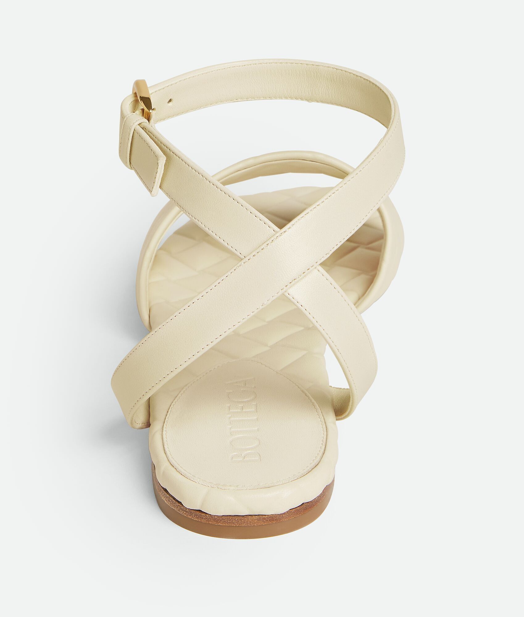 Bottega Veneta o1bcso1str0725 Amy Flat Sandals in Ivory Size US 8 / IT 38 - 5 Thumbnail