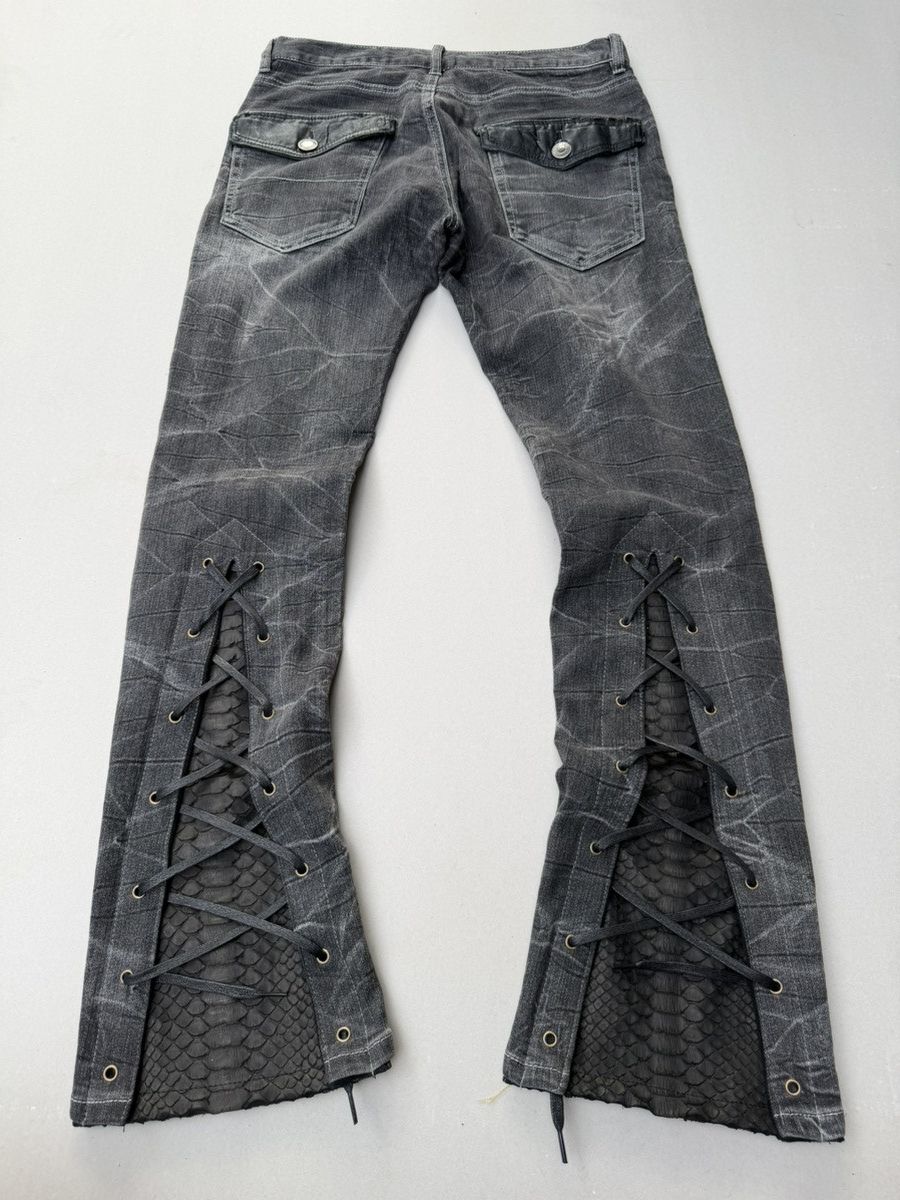 Japanese Brand lace up flare jeans Size US 29 - 4 Thumbnail