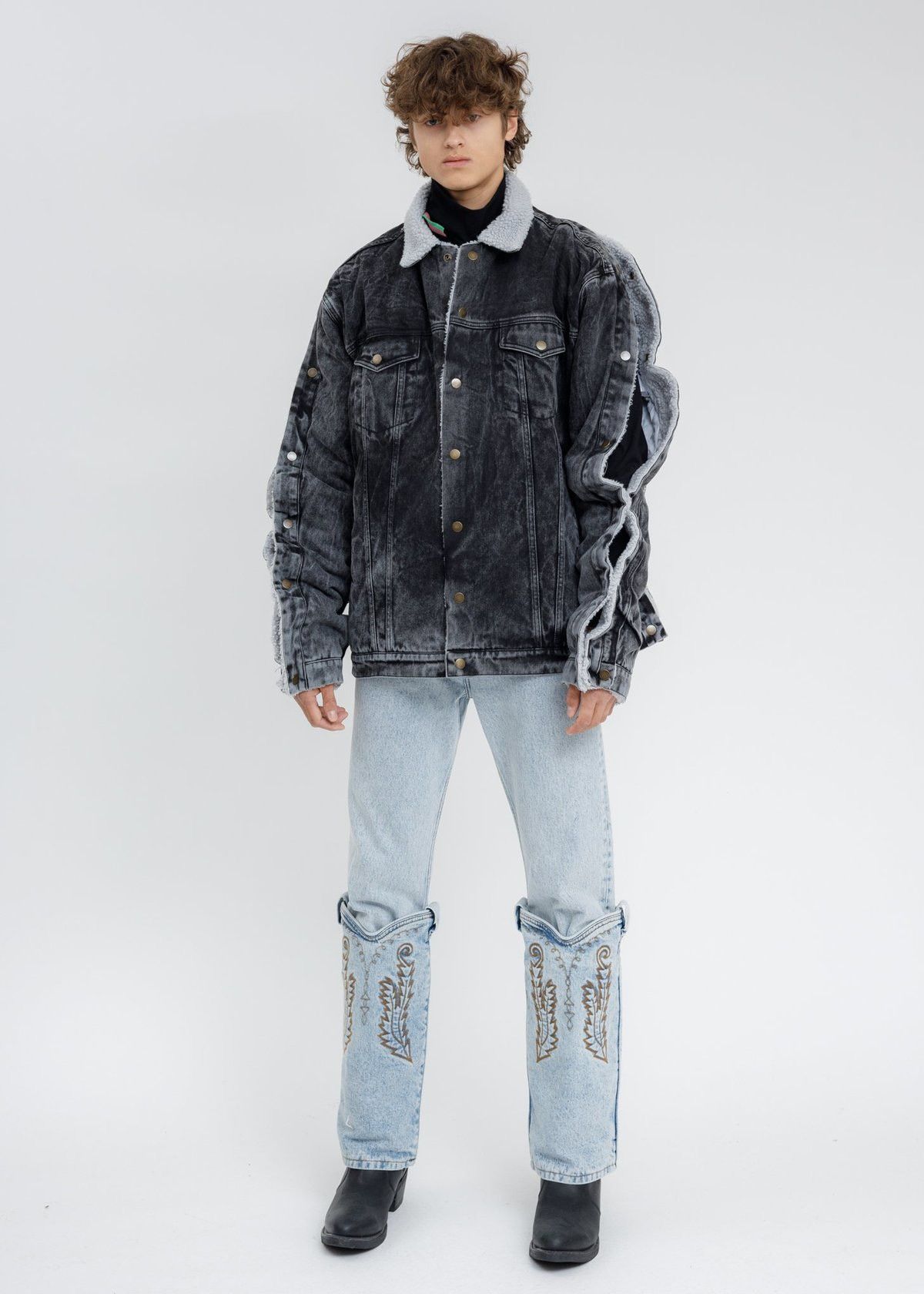 Y/Project Y/Project Black Snap Denim Jacket Size US L / EU 52-54 / 3 - 1 Thumbnail