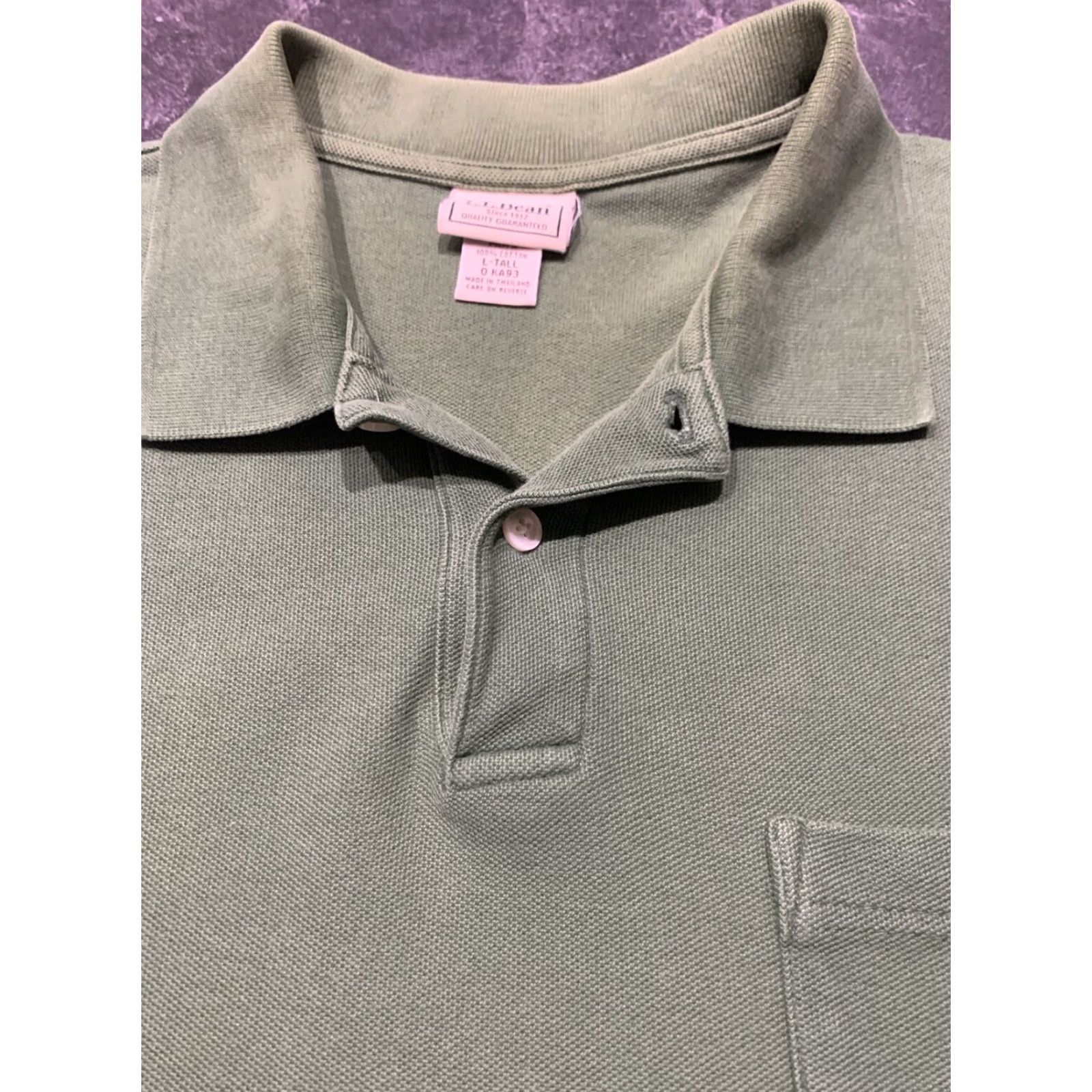 Vintage VINTAGE L.L. Bean Polo Shirt Men Large Tall Short Sleeve Cotton Green Casual Golf Travel Size US L / EU 52-54 / 3 - 5 Thumbnail