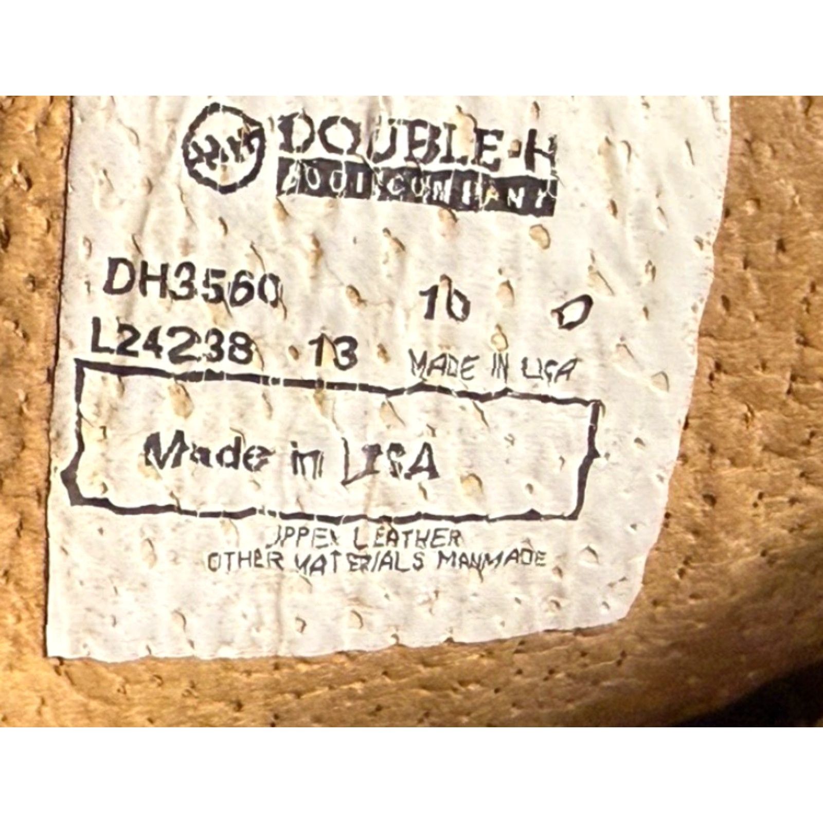 Doublet Double H DH3560 Western Boots Mens 10D Brown Leather Square Toe USA Jase Roper Size US 10 / EU 43 - 6 Thumbnail