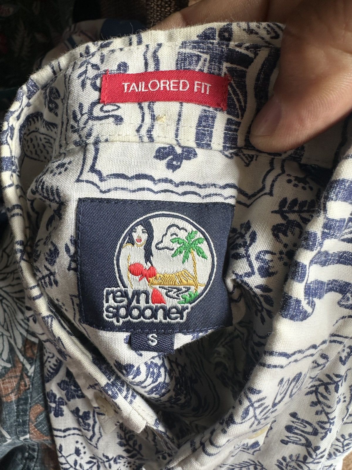 Reyn Spooner Reyn Spooner Tailored Fit Hawaiian Shirt Blue/White Men's Sl Size US S / EU 44-46 / 1 - 4 Thumbnail
