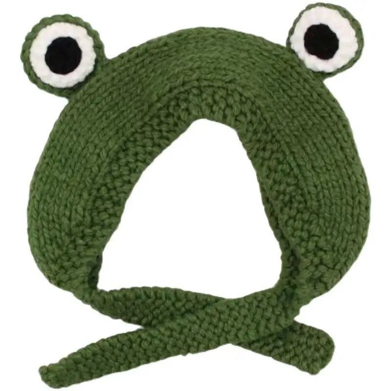 Other Frog Headband Handmade Wool Knitted Hat Sweet Cute Size ONE SIZE - 1 Thumbnail