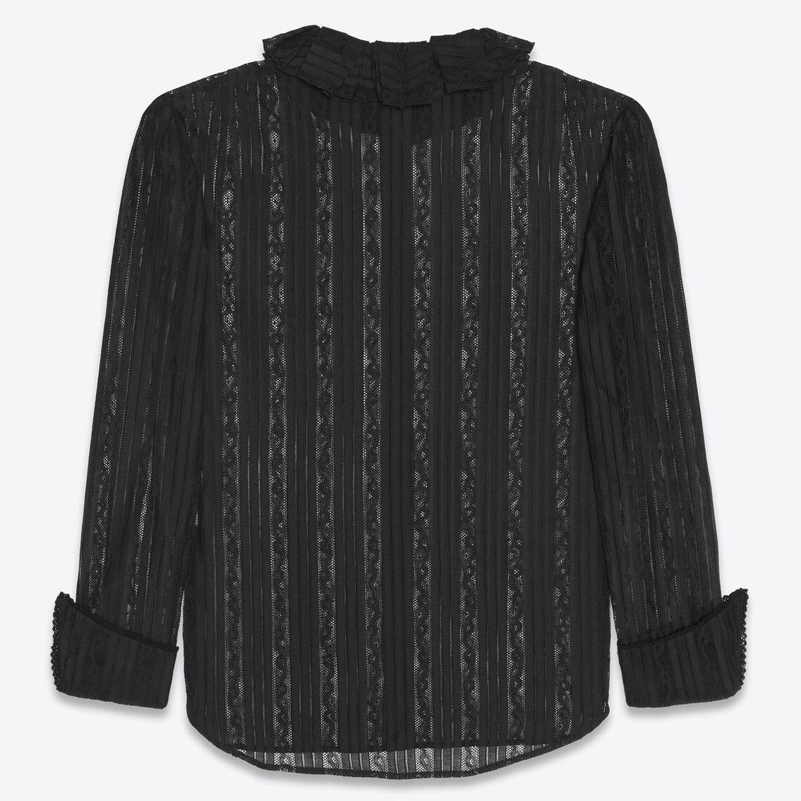 Saint Laurent Paris o1s1wg110924 Buttoned Shirt in Lace in Black Size US S / EU 44-46 / 1 - 2 Thumbnail