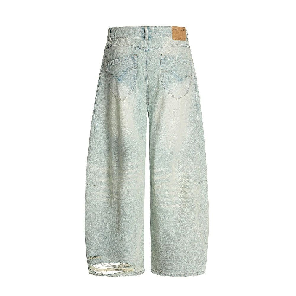 Japanese Brand × Jean Men's loose punk distressed washed ripped scimitar jeans Size US 32 / EU 48 - 2 Thumbnail