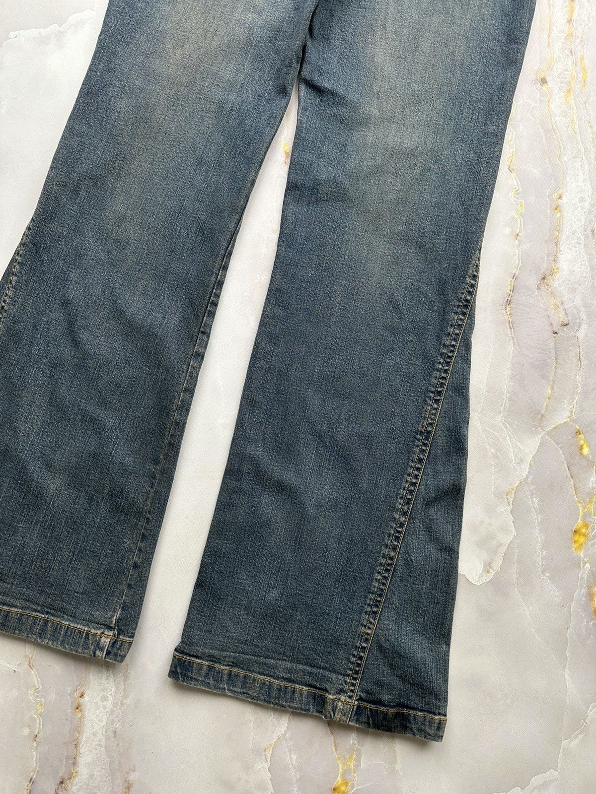 Japanese Brand Vintage Flared Jeans With Belt Size 27" / US 4 / IT 40 - 10 Thumbnail