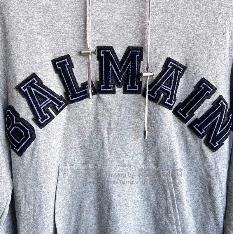 Balmain Balmain Gray Cotton Women's Hoodie . Size S / US 4 / IT 40 - 4 Thumbnail