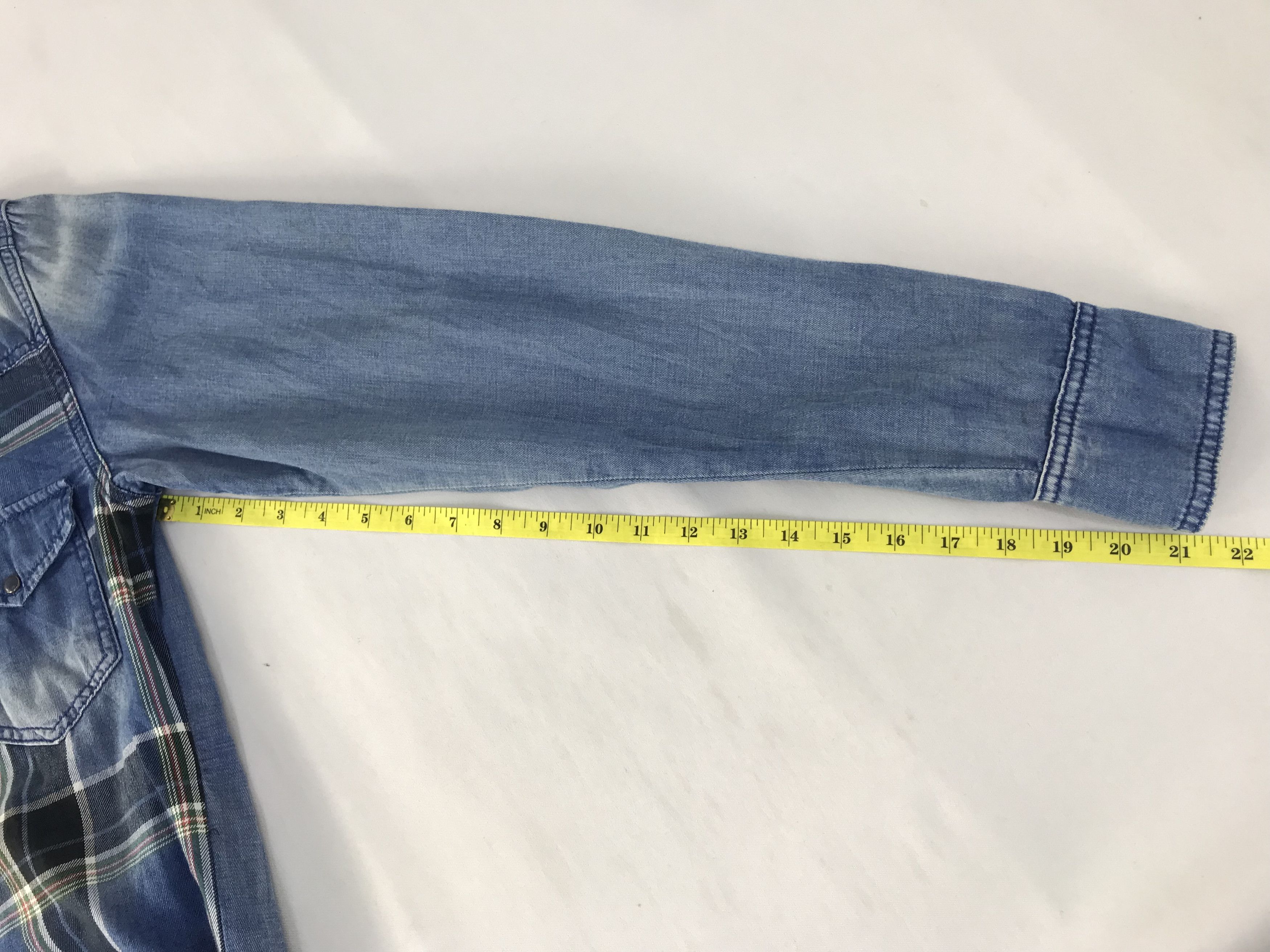 Zara Zara Man Denim Couture Slim Fit Western Denim Shirt Size US S / EU 44-46 / 1 - 15 Thumbnail