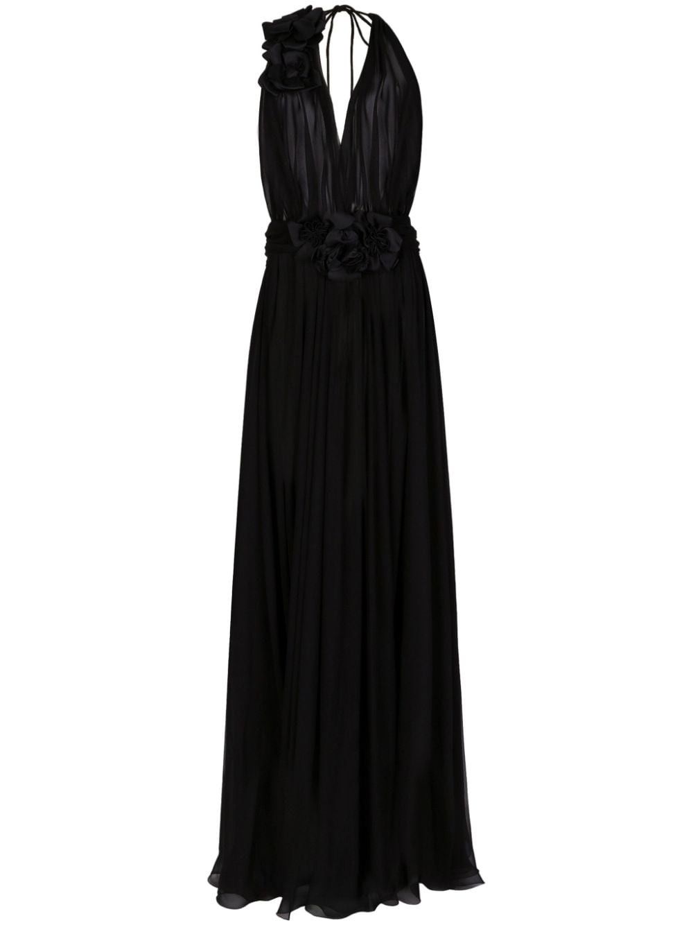 Dolce & Gabbana SILK LONG DRESS Size S / US 4 / IT 40 - 1 Thumbnail