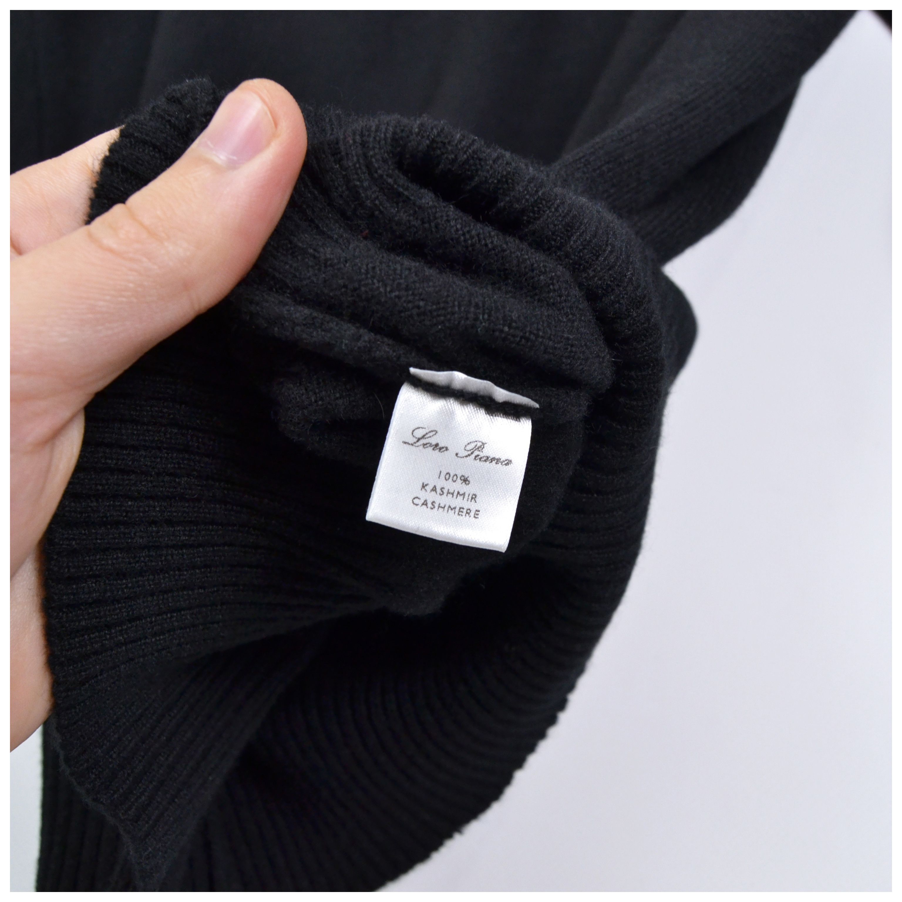 Loro Piana Vintage Loro Piana Black Cashmere Shawl Collar Sweater Size XL / US 12-14 / IT 48-50 - 9 Thumbnail