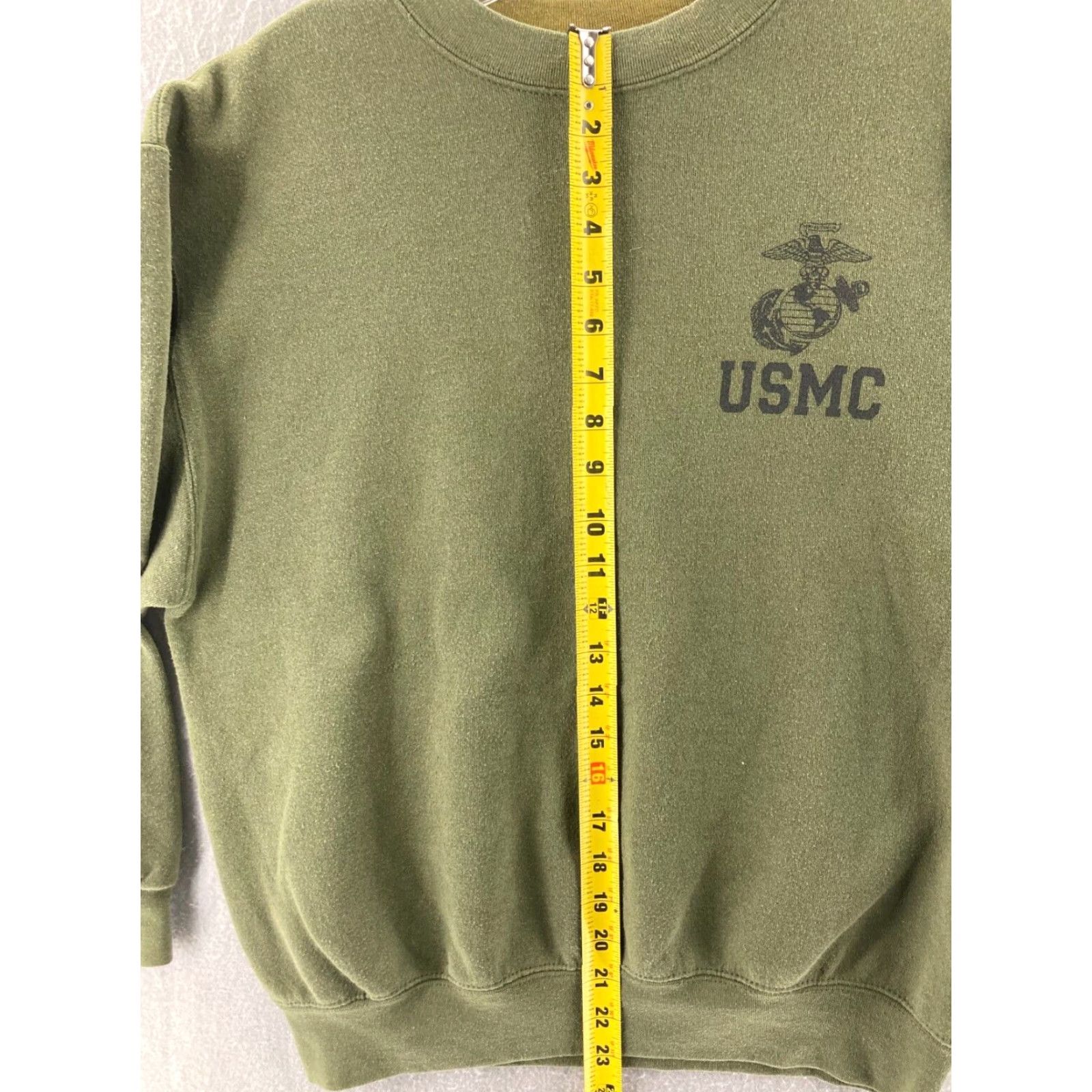 CO VINTAGE USMC Military Crewneck Sweater Green Campbellsville Apparel CO USA Made Size US M / EU 48-50 / 2 - 3 Thumbnail