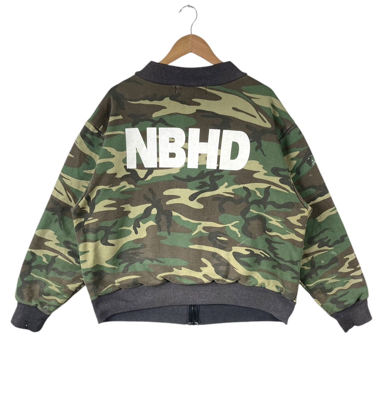 Japanese Brand × Neighborhood Neighborhood Technical Apparel 3204 NBHD Army Bomber Sweater Size US L / EU 52-54 / 3 - 2 Thumbnail