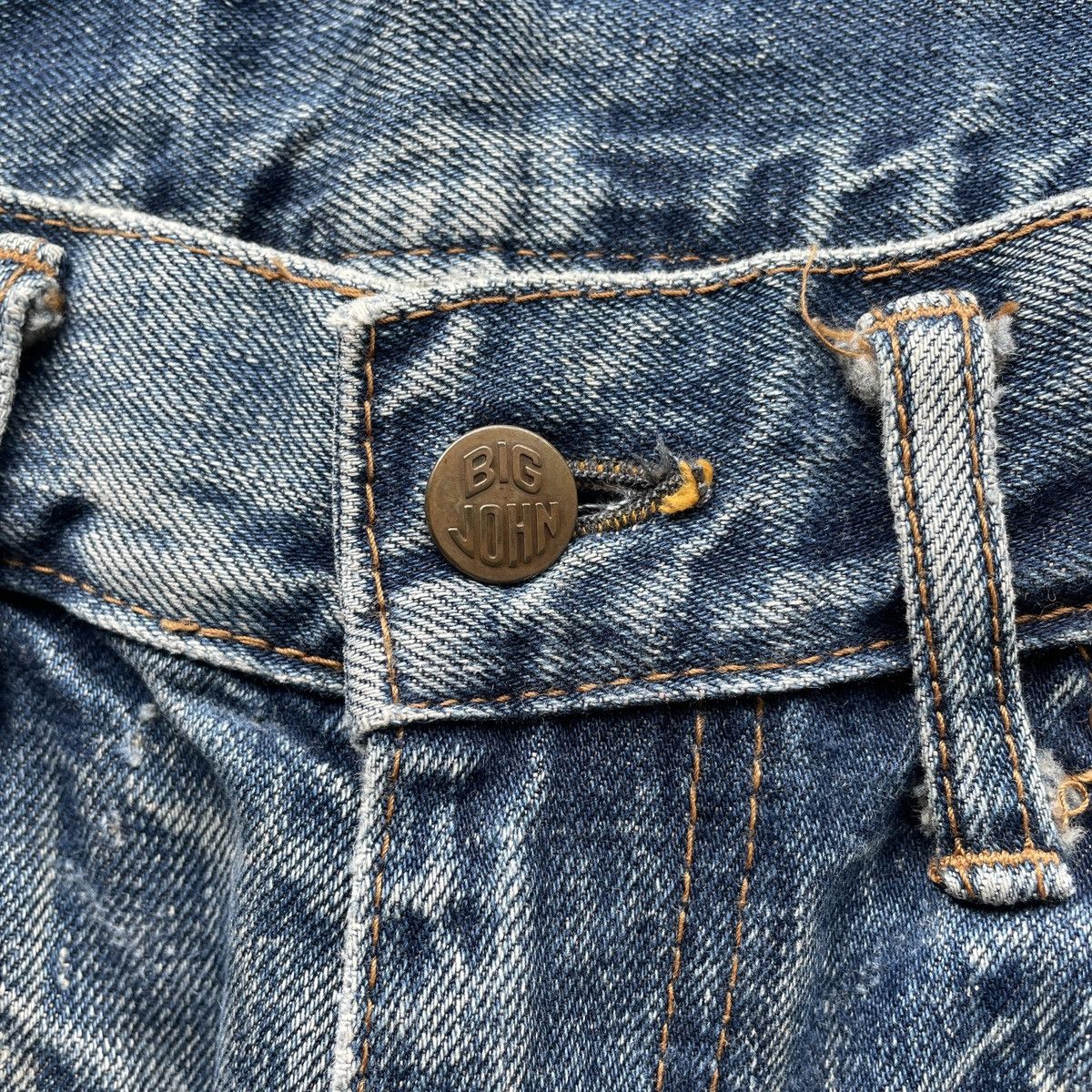 Japanese Brand × Jean × Vintage W32💥 Vintage Japan Big John Distressed Jeans Faded Pants Size US 32 / EU 48 - 6 Thumbnail