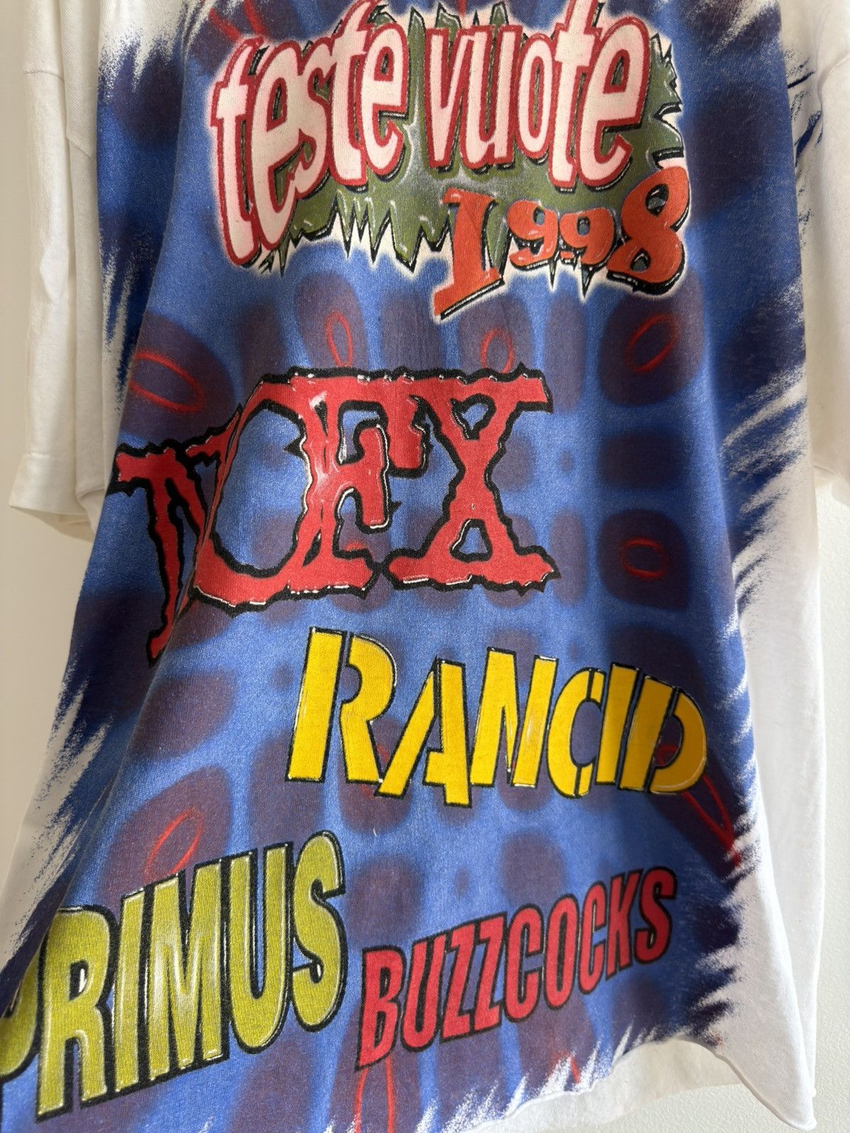 Band Tees *RARE* TESTE VUOTE 1998 90s PUNK FESTIVAL PRIMUS RANCID NOFX Size US XL / EU 56 / 4 - 5 Thumbnail