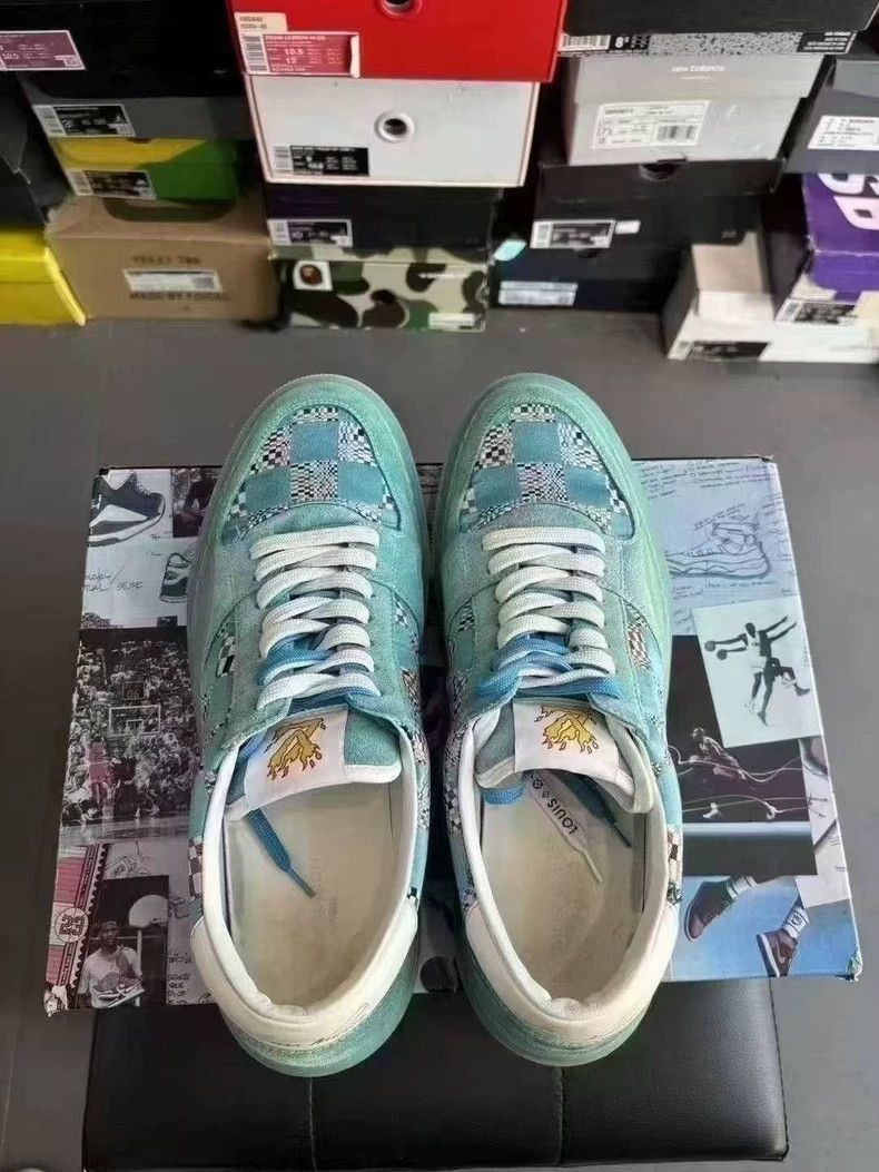 Louis Vuitton louis vuitton ollie men's blue sneakers-2508 Size US 9 / EU 42 - 4 Thumbnail