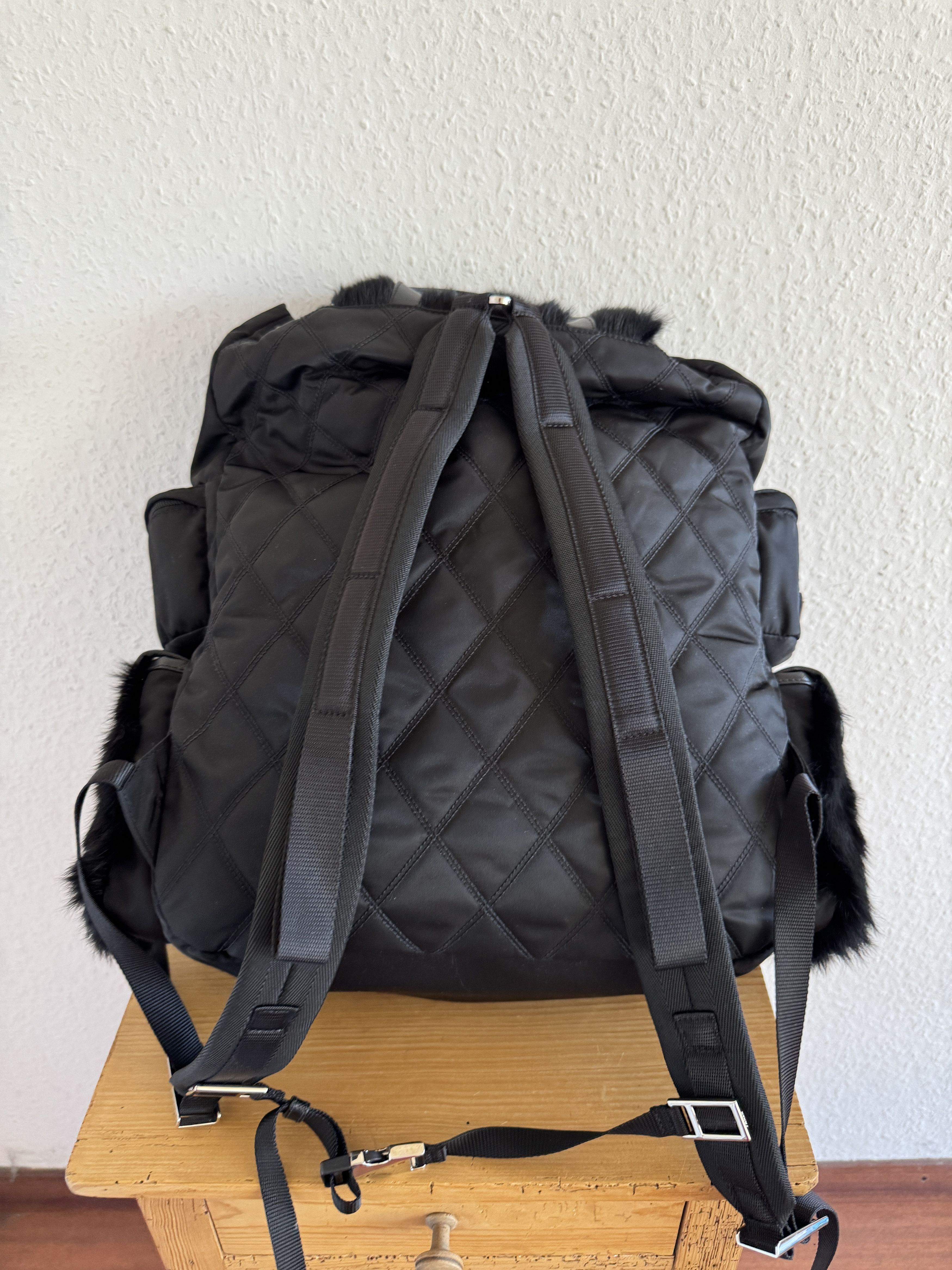Prada Rabbit Fur Cargo Backpack Size ONE SIZE - 16 Thumbnail