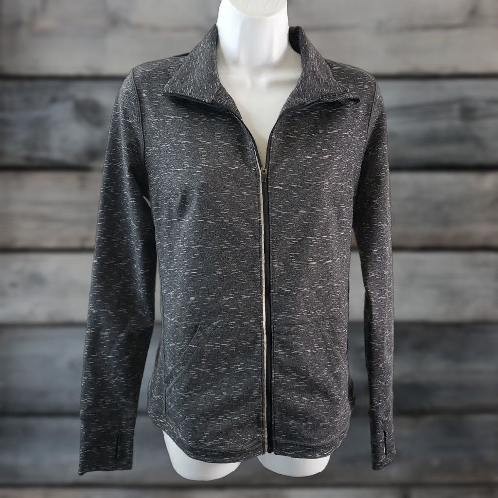 Vintage Lucy Athletic Jacket Womens Small Black Gray Long Sleeve Full Zip Size S / US 4 / IT 40 - 1 Thumbnail
