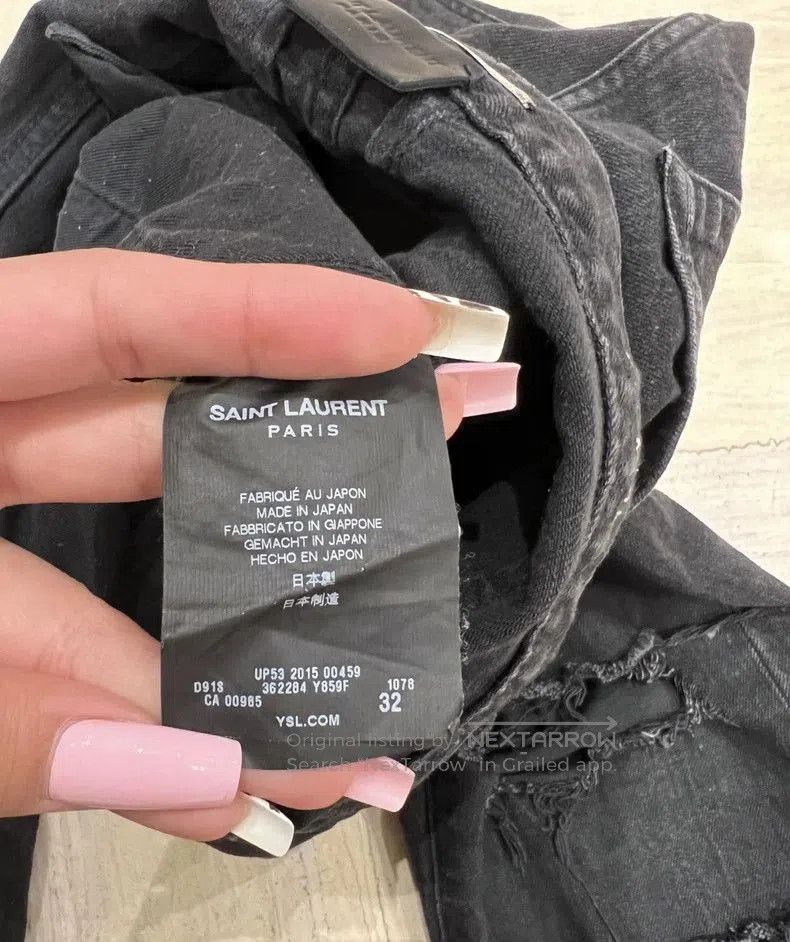 YSL Men's Distressed Denim Jeans.