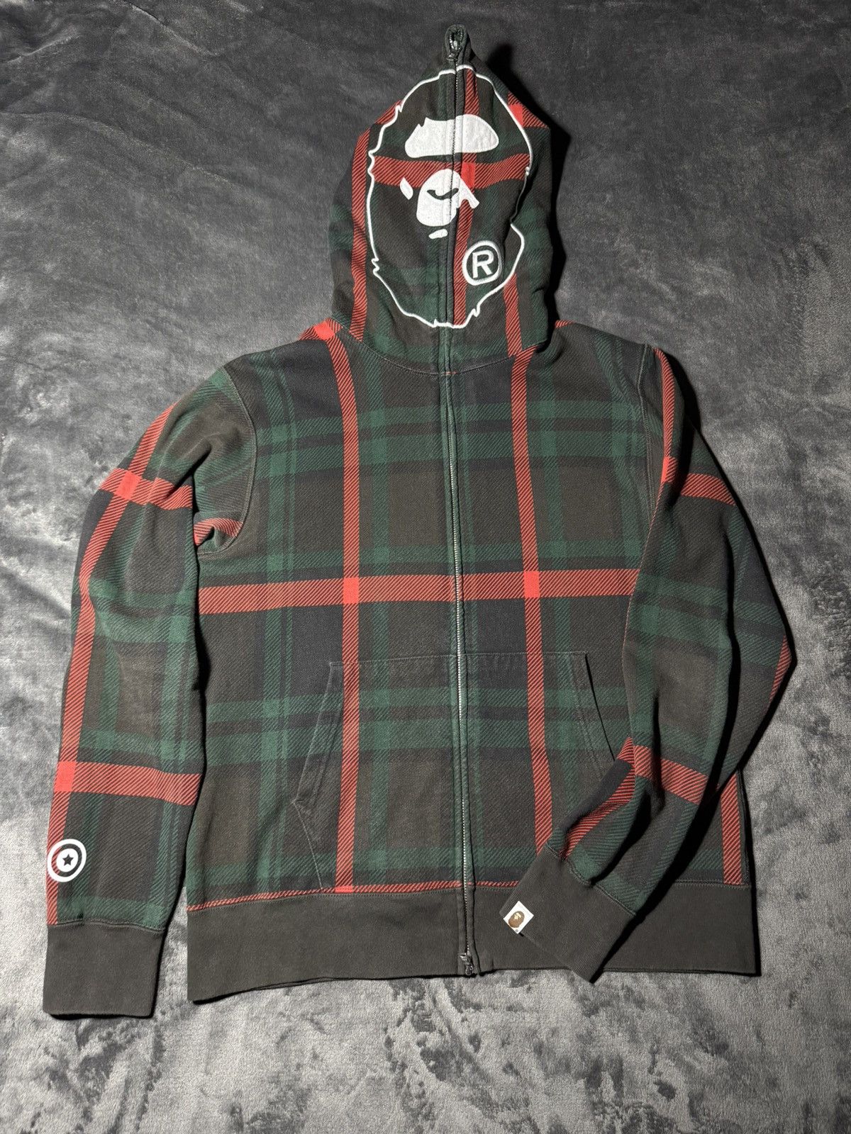 Bape Bape Check 2nd Ape Wide Full Zip Hoodie Size US L / EU 52-54 / 3 - 1 Thumbnail
