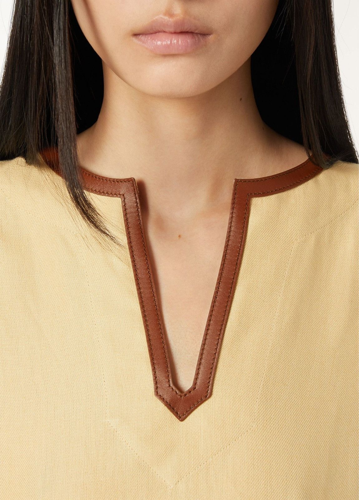 Loro Piana o1srvl11e0526 FAP0261 Carolina Midi Dress in Yellow Size M / US 6-8 / IT 42-44 - 4 Thumbnail
