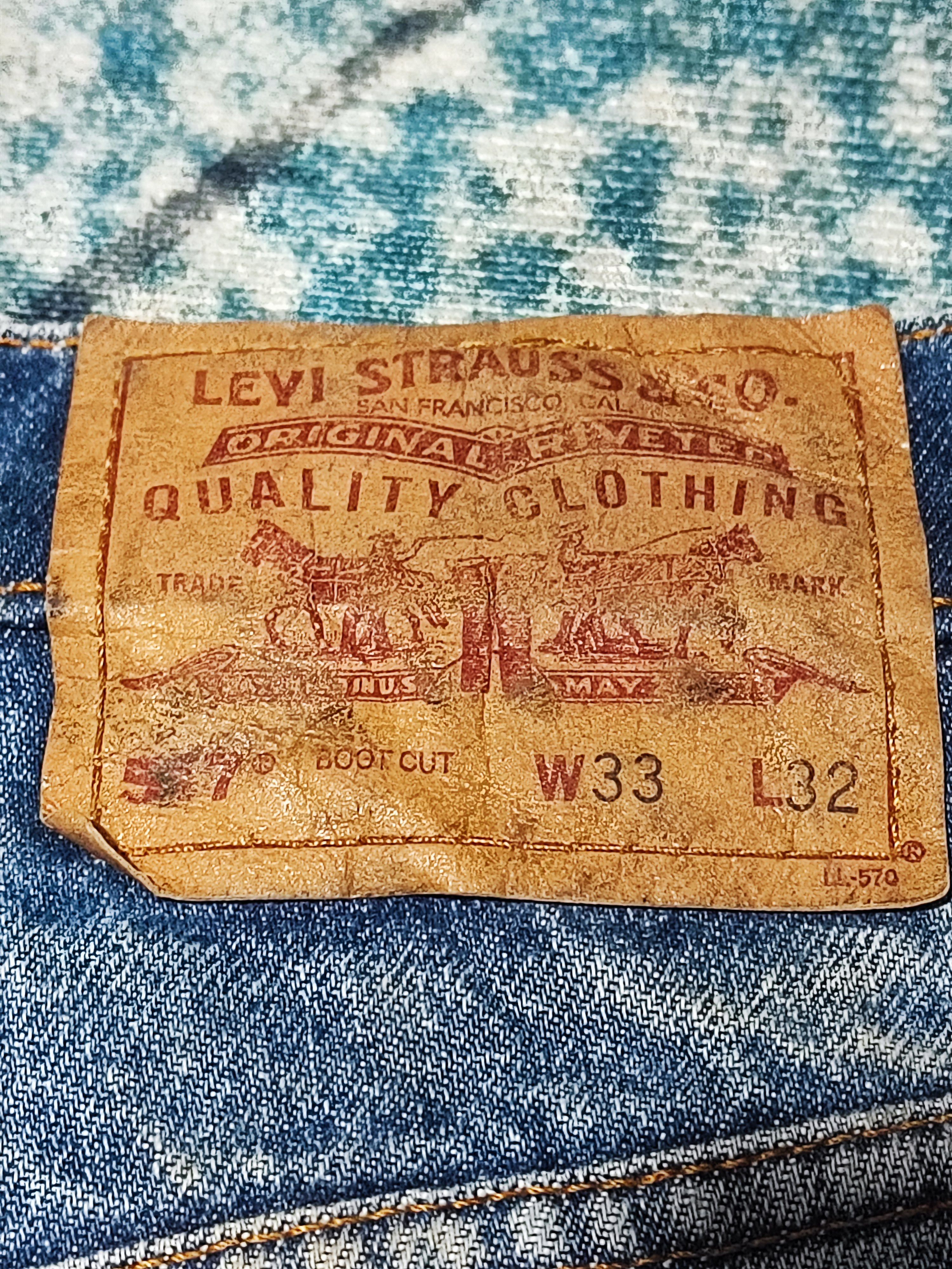 Levi's Vintage 90's Levis 517 Distressed Denim Flare BootCut Jeans Size US 33 - 4 Thumbnail