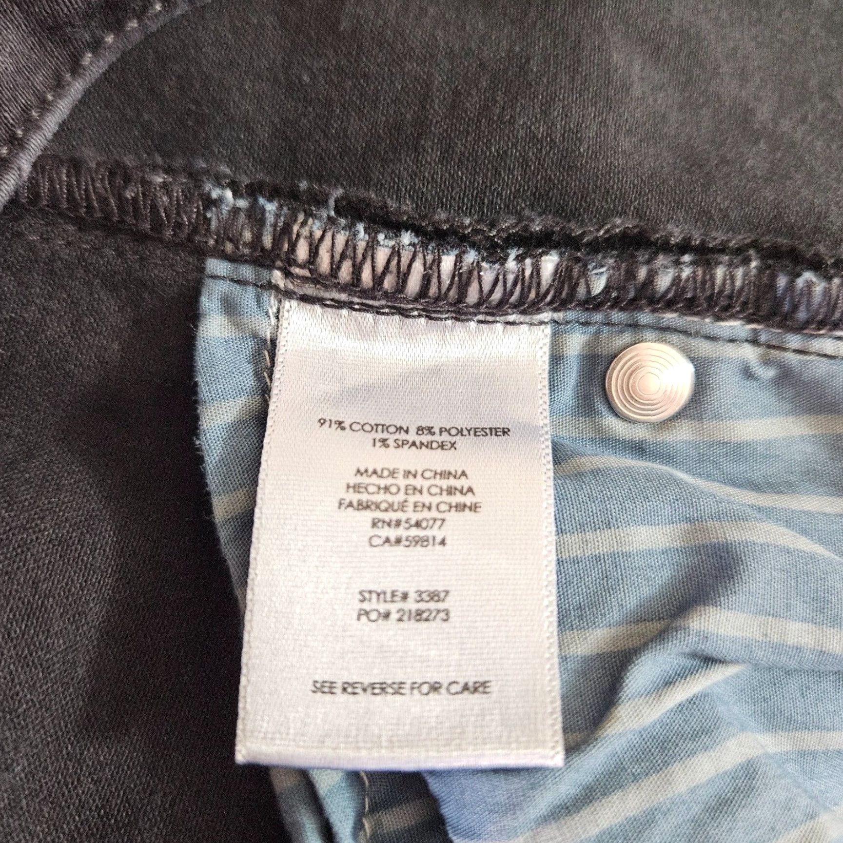 Vintage Cabi Jeans 3387 Womens Slim Boyfriend Jeans Sz 8 Black Distressed Mid Rise, Cotton Blend, Denim, Regular, Womens, Jeans, Distressed, Mid Rise, Black Size 30" / US 8 / IT 44 - 6 Thumbnail