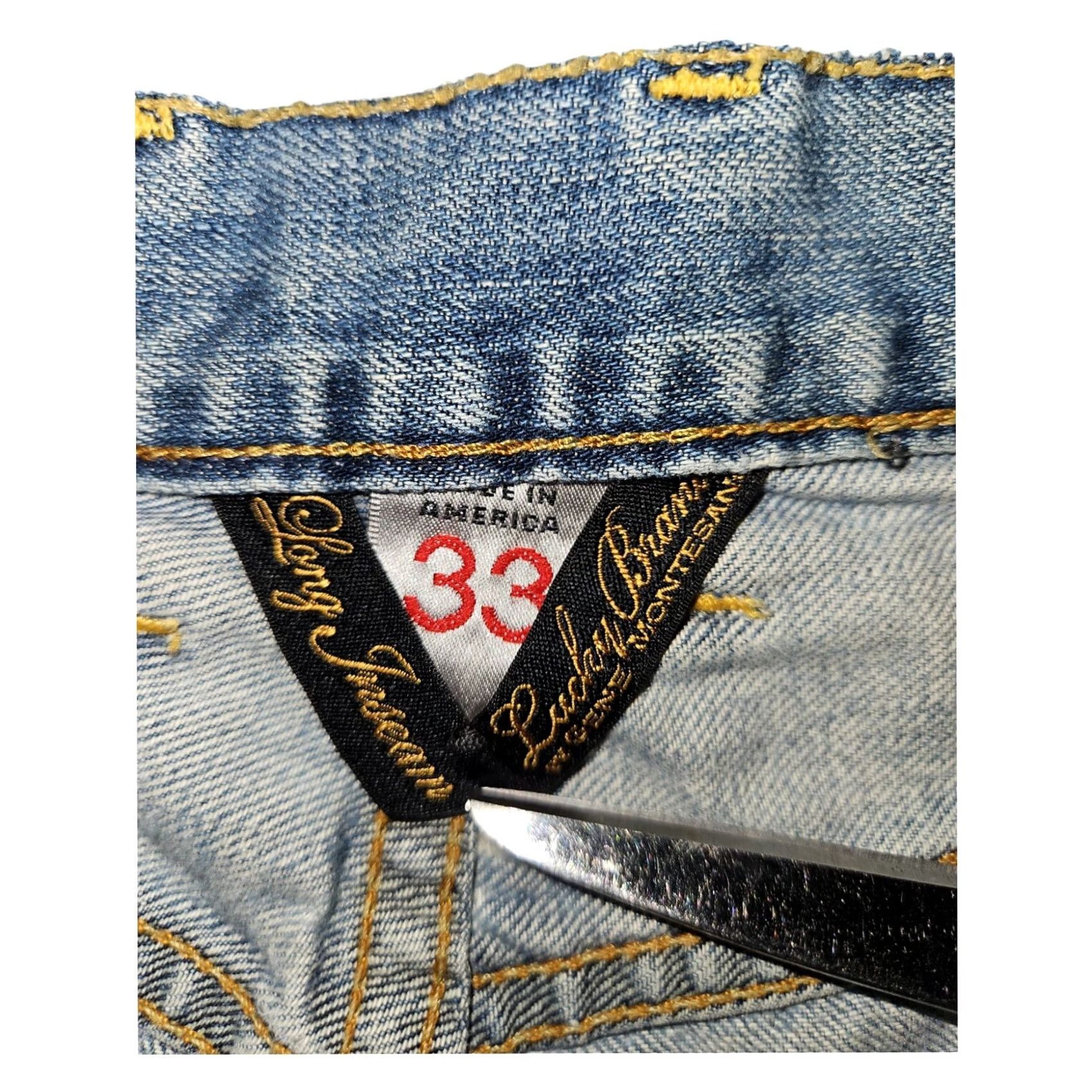 Lucky Brand VINTAGE Lucky Brand Jeans Bootcut Men 33 Blue 90s Distressed USA 2-Pack/2-Pair Size US 33 - 3 Thumbnail