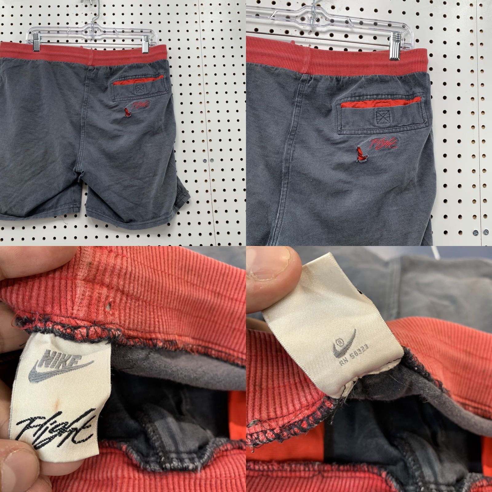 Nike VINTAGE Nike Jordan Shorts Men Athletic Cotton 34x9 Gray M Adult Medium Gray 90s Mens Size US 31 - 8 Thumbnail
