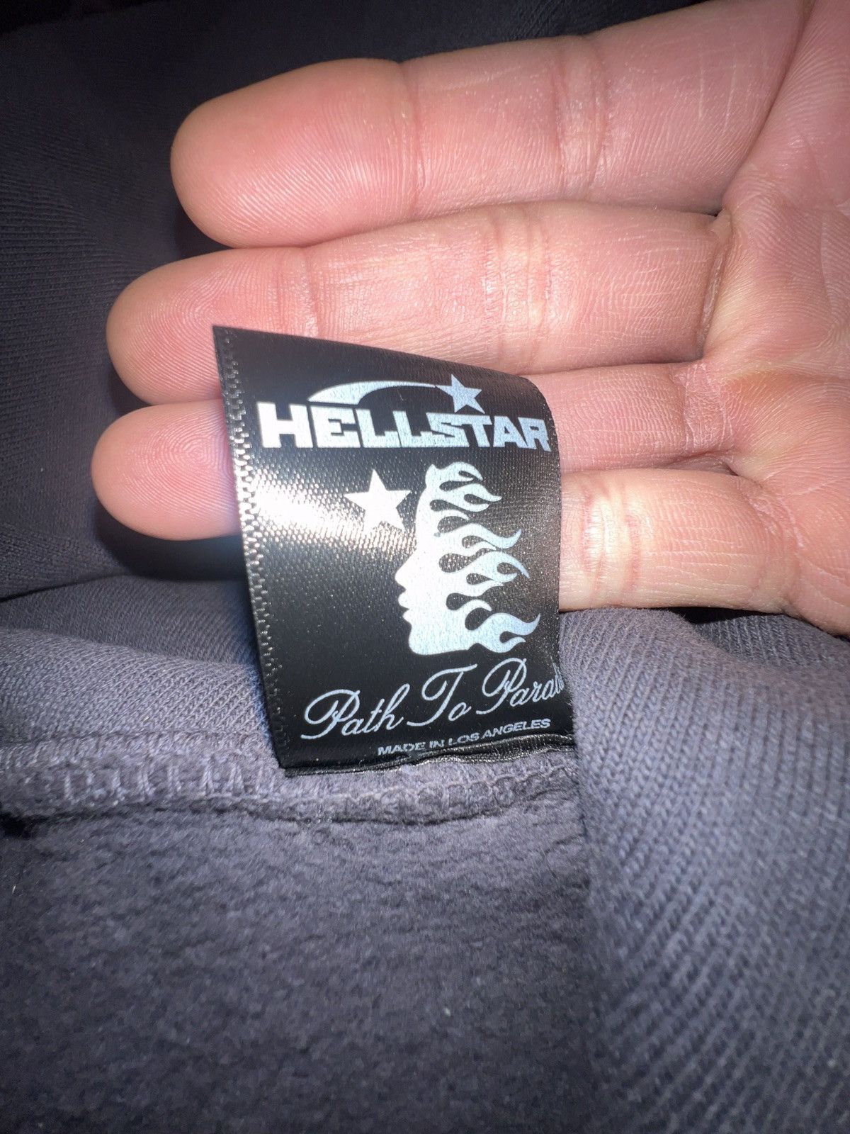 image of Hellstar Studios Hoodie in Grey, Men's (Size Small)