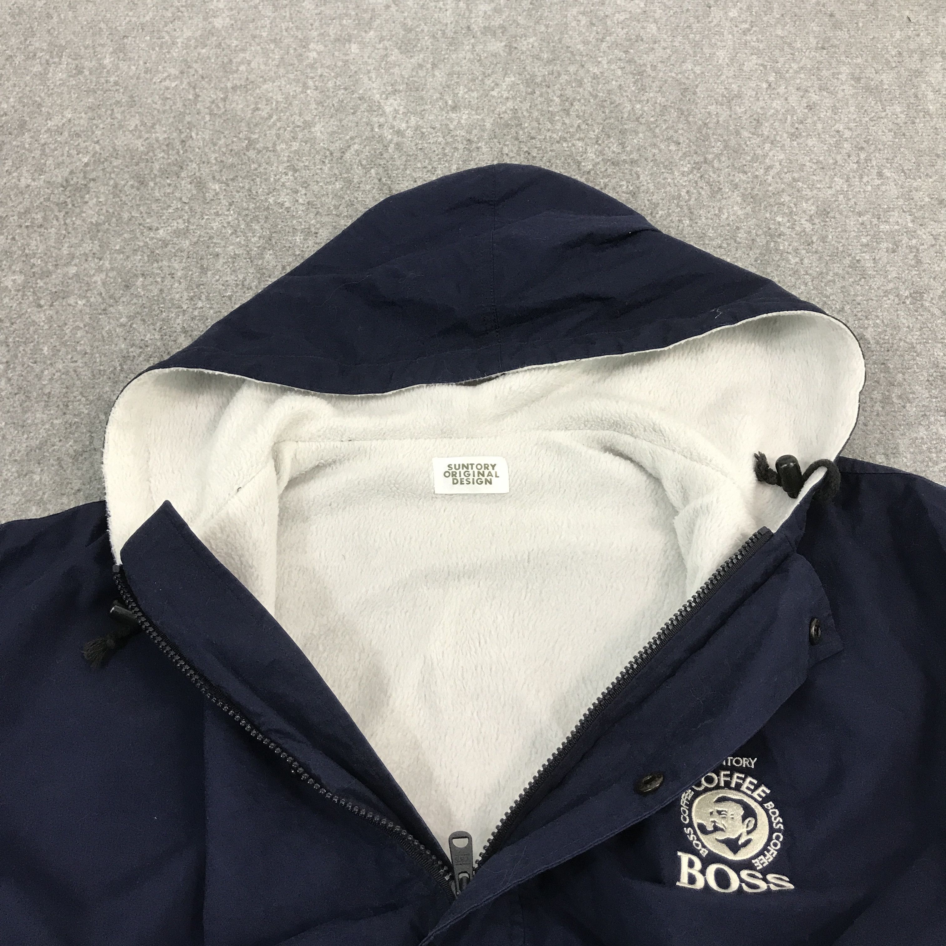 Japanese Brand × Vintage Vtg Suntory Boss Coffee Bomber Hoodie jacket Size US XL / EU 56 / 4 - 5 Thumbnail