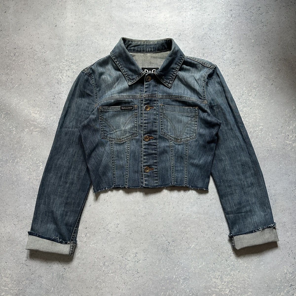 Dolce & Gabbana Vintage Y2K Dolce Gabbana Cropped Denim Jacket Womens XS Size XS / US 0-2 / IT 36-38 - 1 Thumbnail