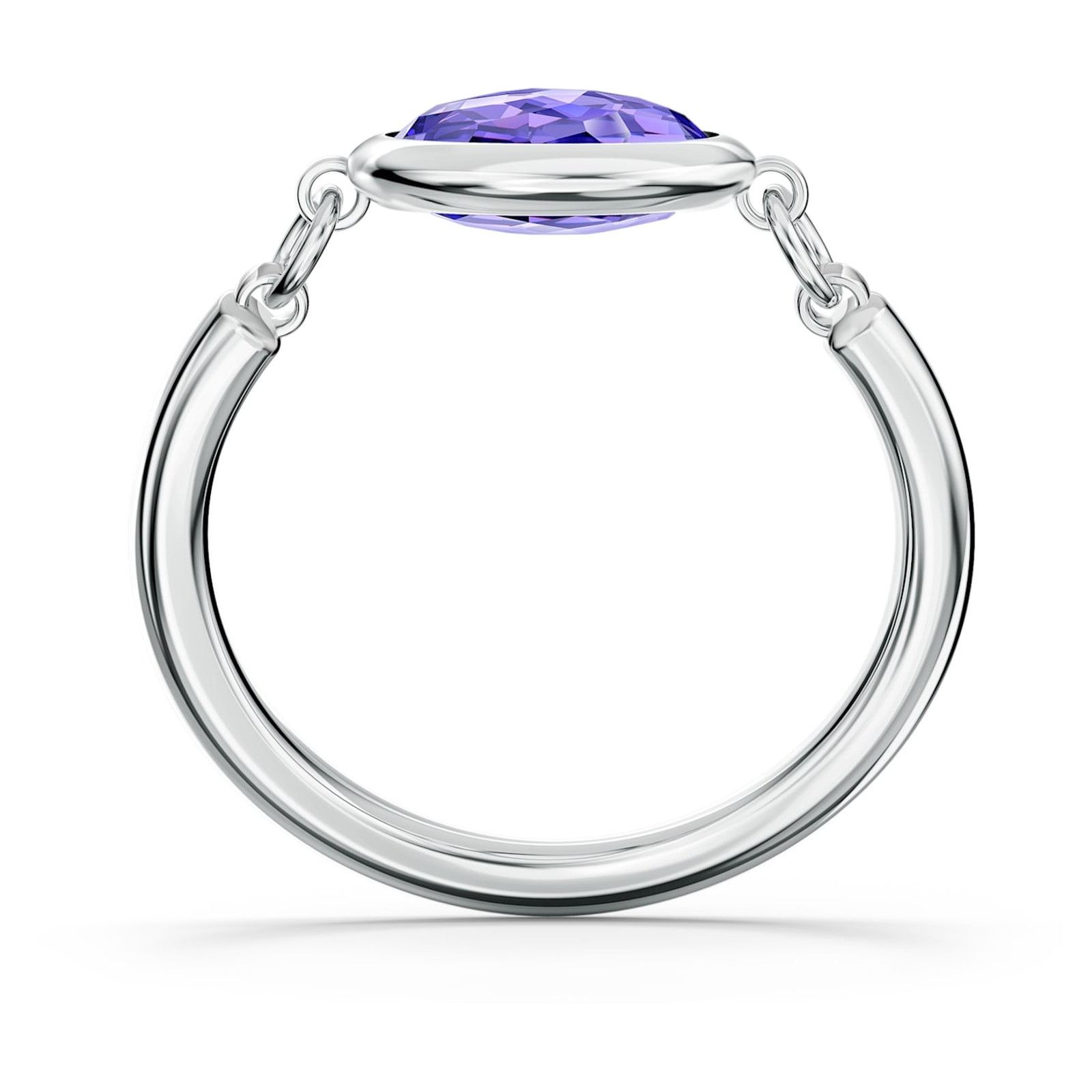 Swarovski Swarovski Tahlia ring Round, Blue, Rhodium plated size 7 Size ONE SIZE - 6 Thumbnail