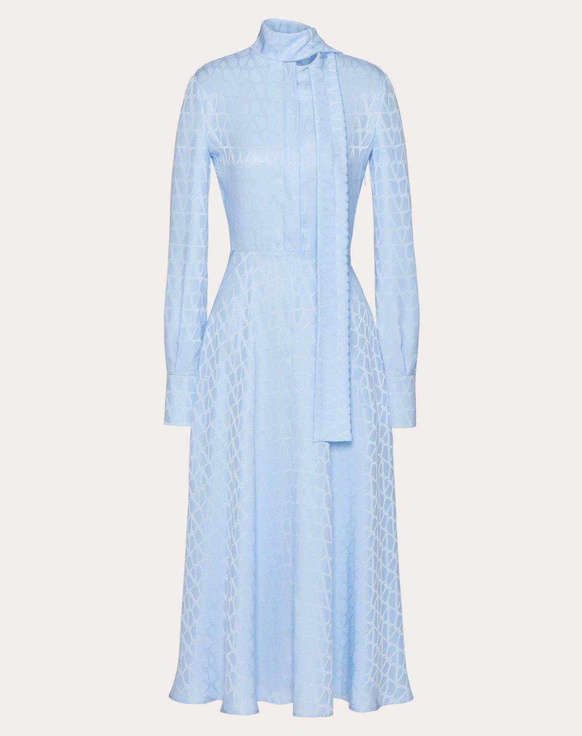 Valentino o1s1wg110525 Toile Iconographe Midi Dress in Sky Blue Size XS / US 0-2 / IT 36-38 - 1 Thumbnail