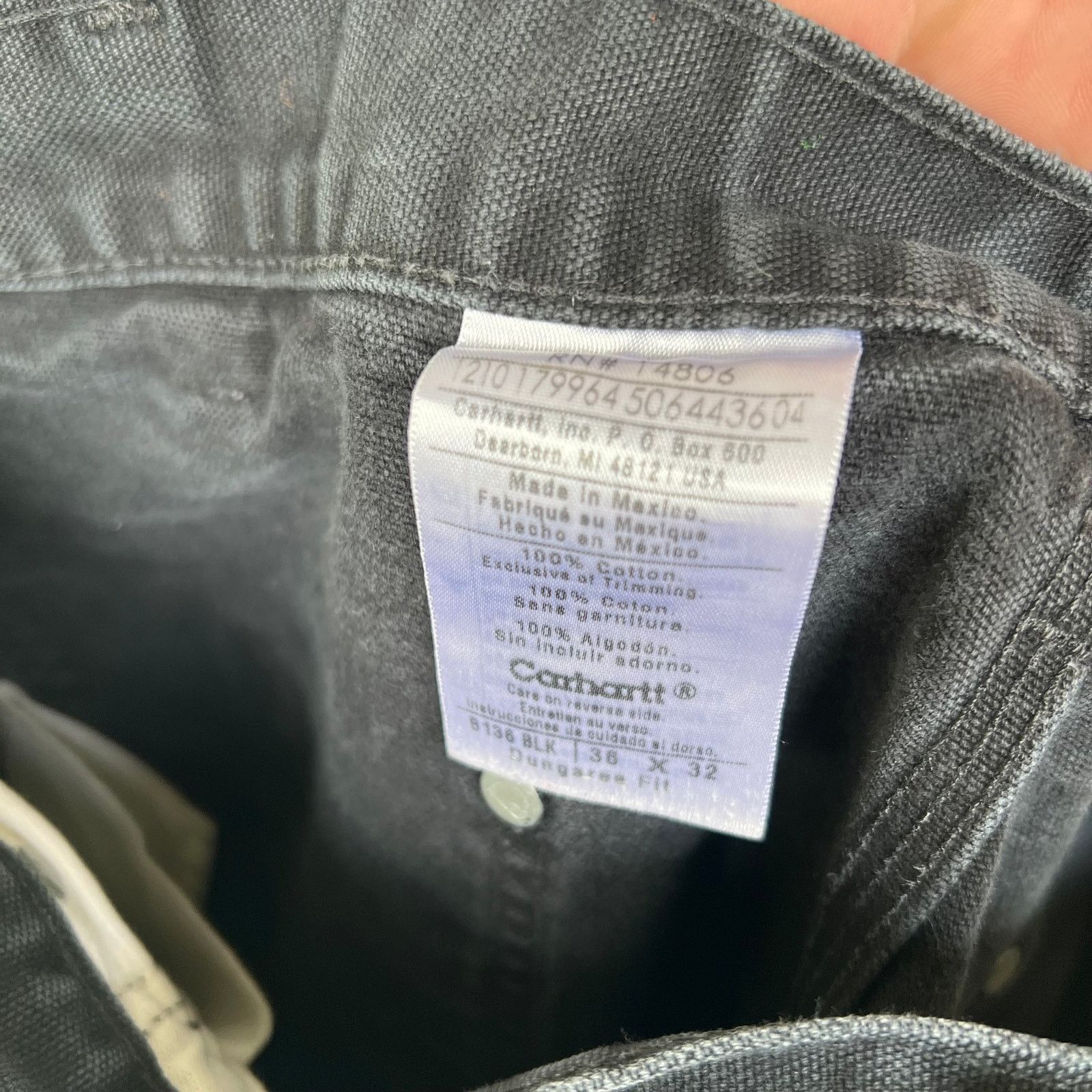 Carhartt × Vintage Carhartt faded black double knee work wear carpenter pants Size US 34 / EU 50 - 7 Thumbnail