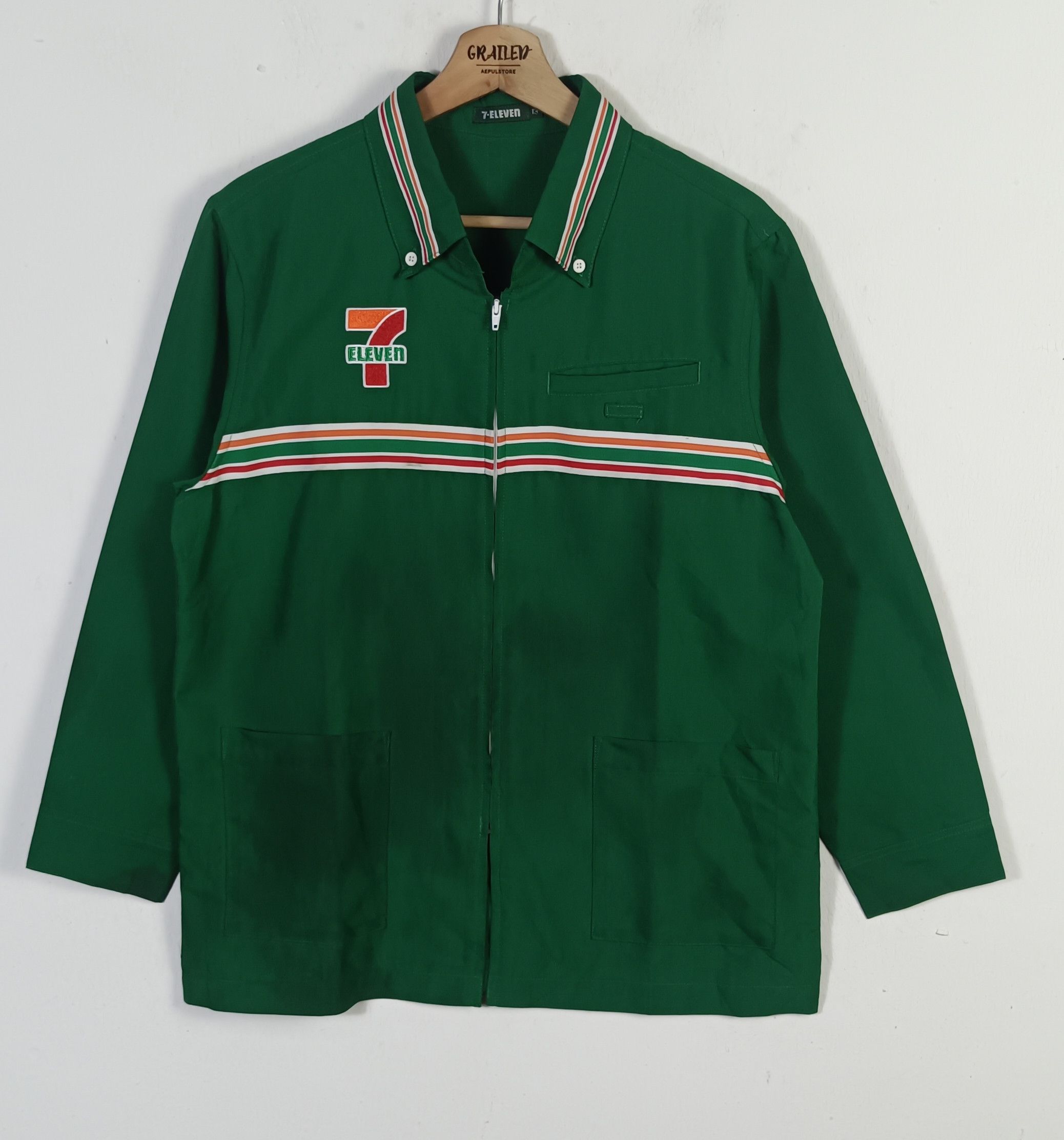Japanese Brand × Vintage × uniform experiment Vintage🔥 7Eleven Long Sleeve Shirt Size US M / EU 48-50 / 2 - 1 Thumbnail