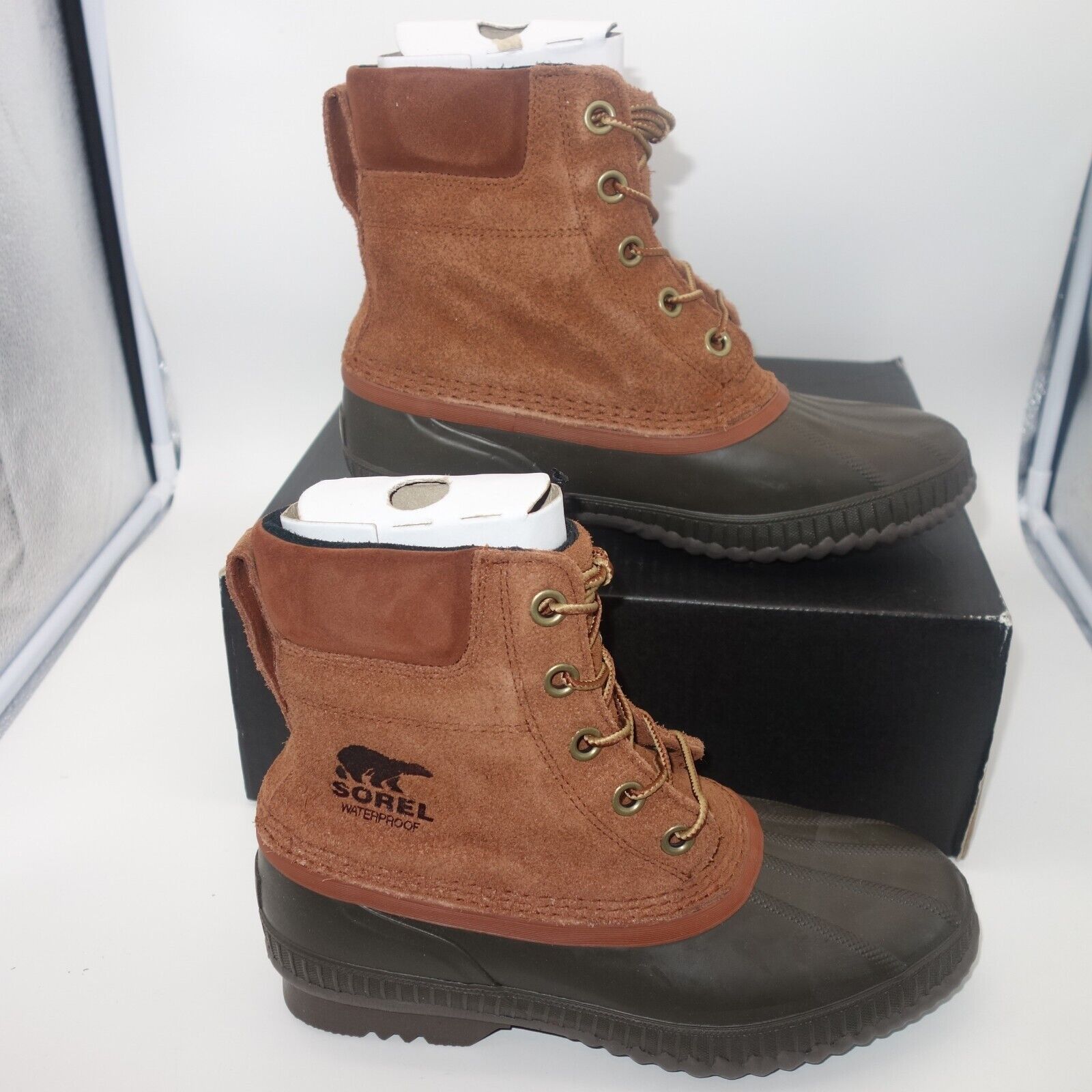 NEW Sorel Men\'s Size 8 Cheyanne II Lace Up Duck Boots  WP Insulated Brown NEW Sorel Cheyanne II Lace Up Duck Boots Men\ main image 4