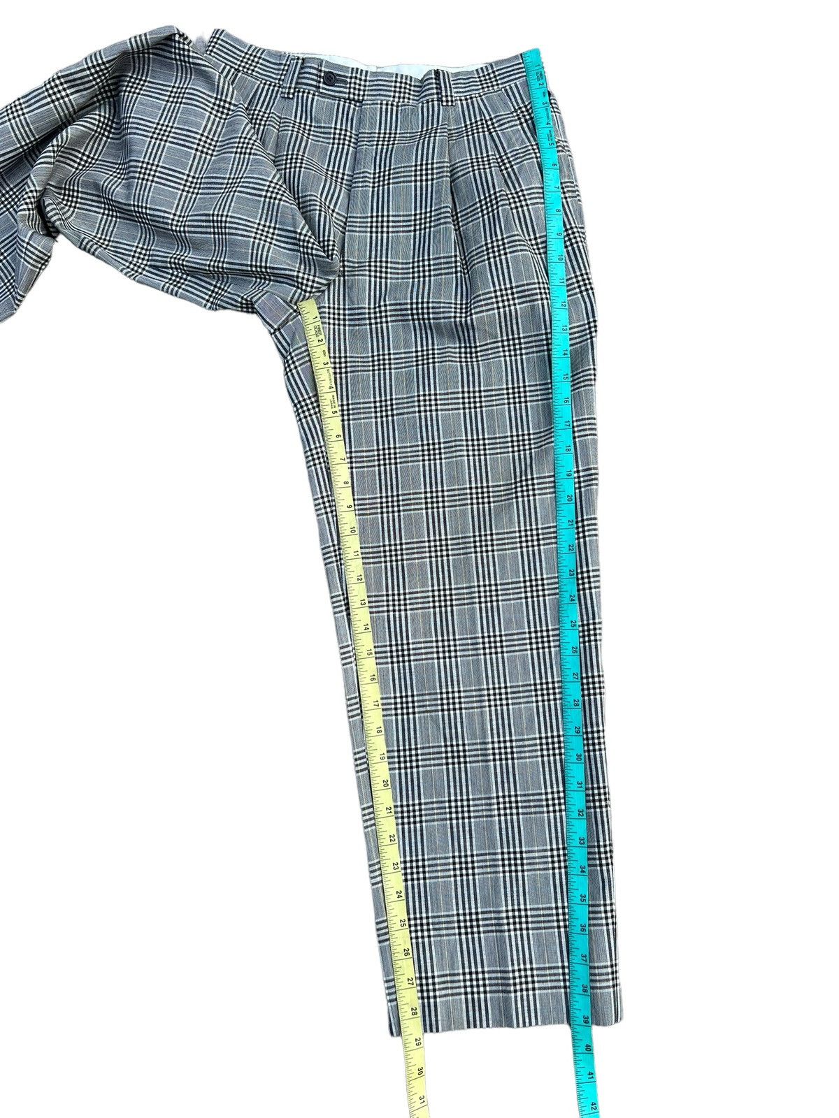 Vintage 90s Christian Dior Sports Checks Wool Trouser Pant