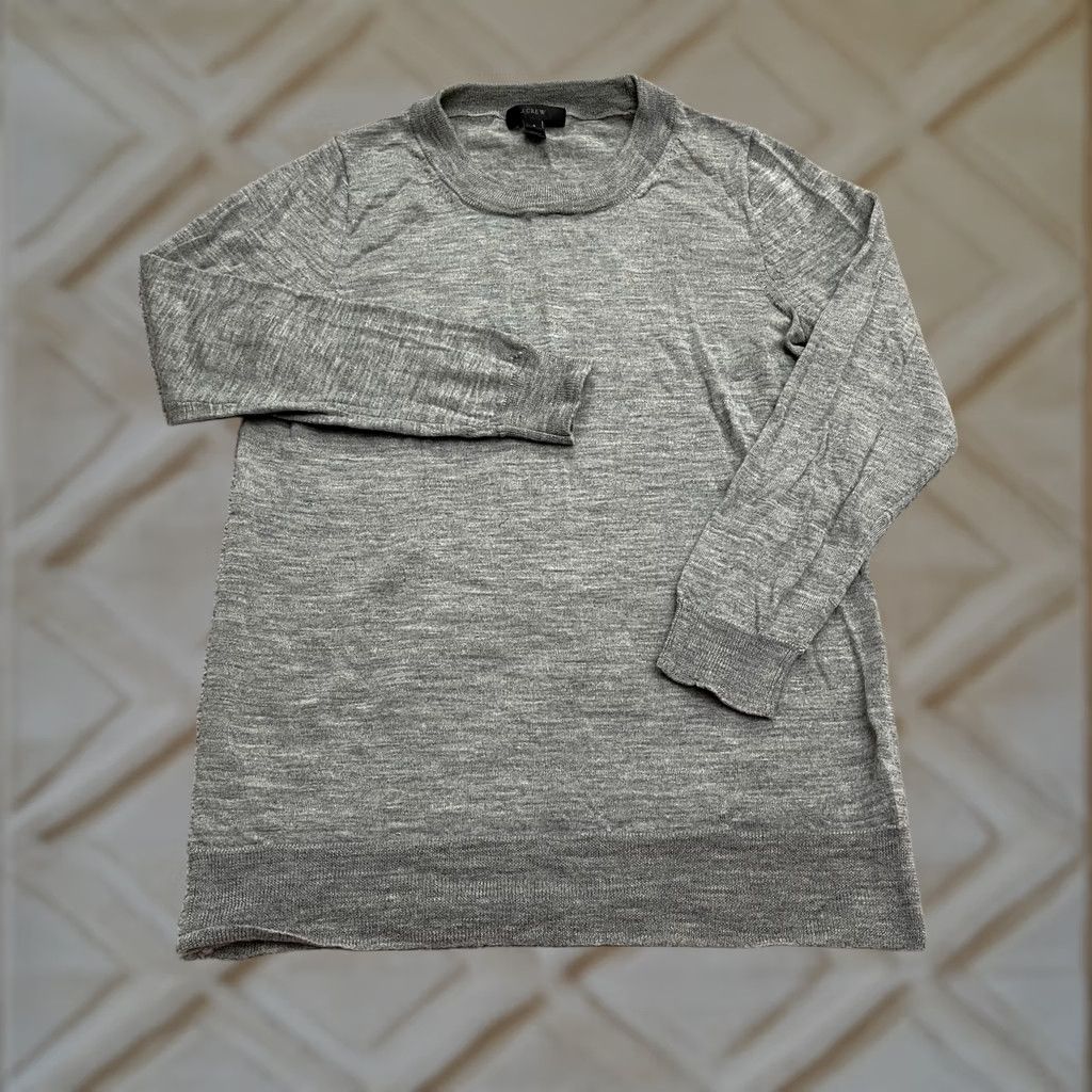 J.Crew J.Crew Wool Blend Pullover Sweater Womens Small Gray Crew Neck Knitted Casual Size S / US 4 / IT 40 - 1 Thumbnail