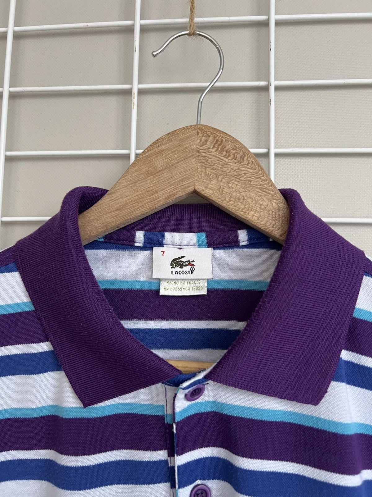 Lacoste Lacoste Striped Polo Shirt Mens Size 7 or L Vintage Cotton Size US L / EU 52-54 / 3 - 9 Thumbnail