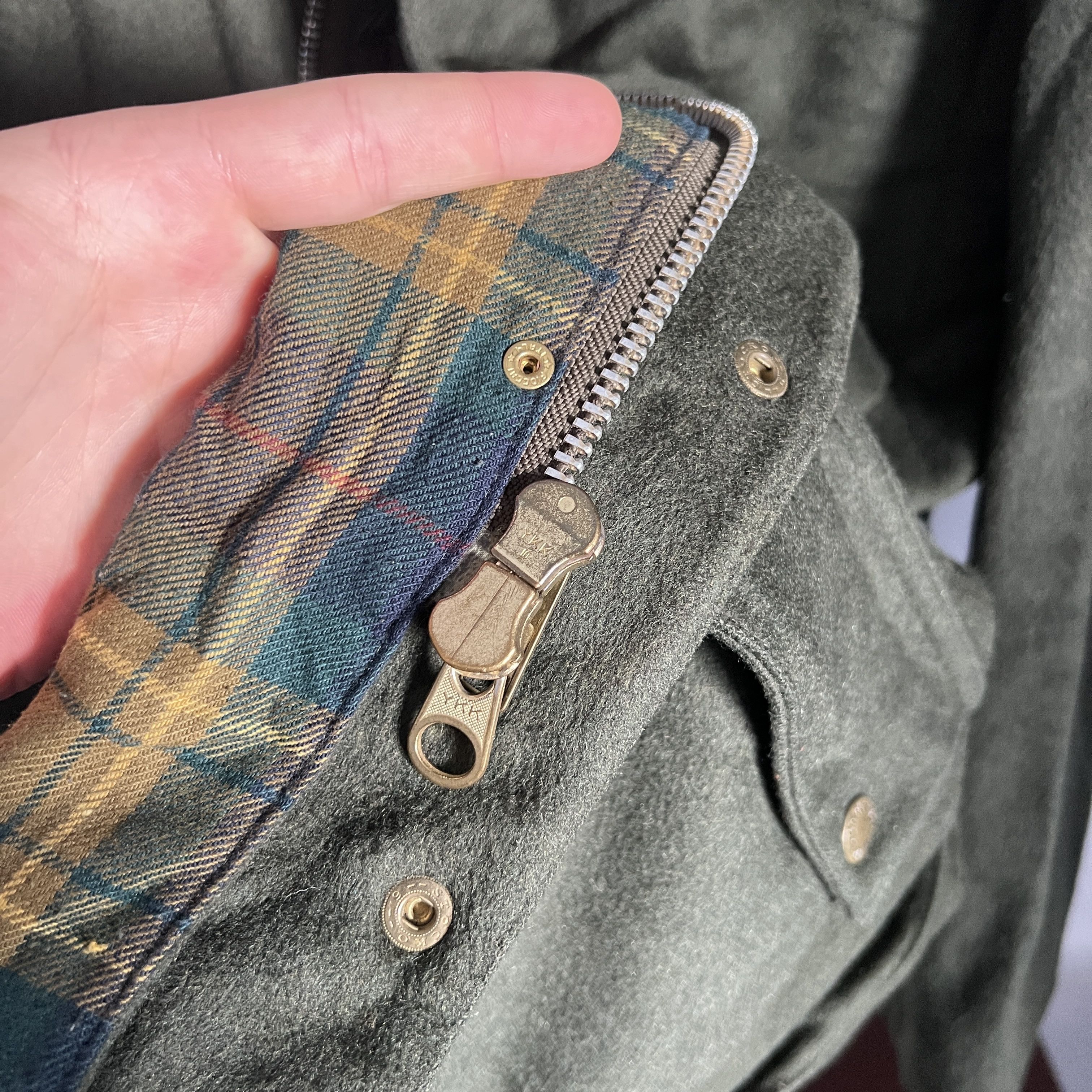 Barbour VINTAGE Men's JOHN ASHFIELD Wool Hunting Green Jacket Size US XL / EU 56 / 4 - 12 Thumbnail