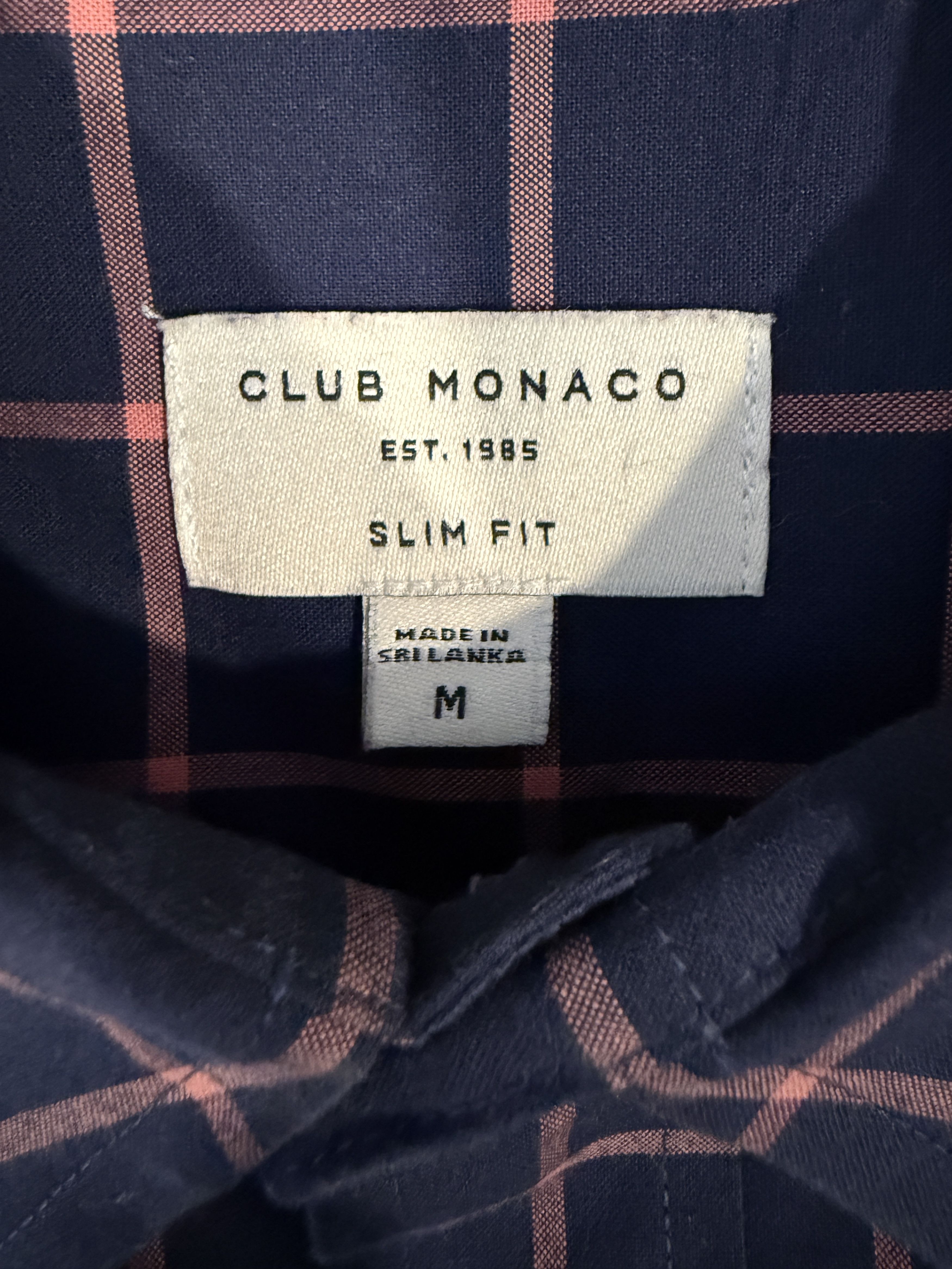 Club Monaco Club Monaco deep indigo/navy check button-down Size US M / EU 48-50 / 2 - 4 Thumbnail