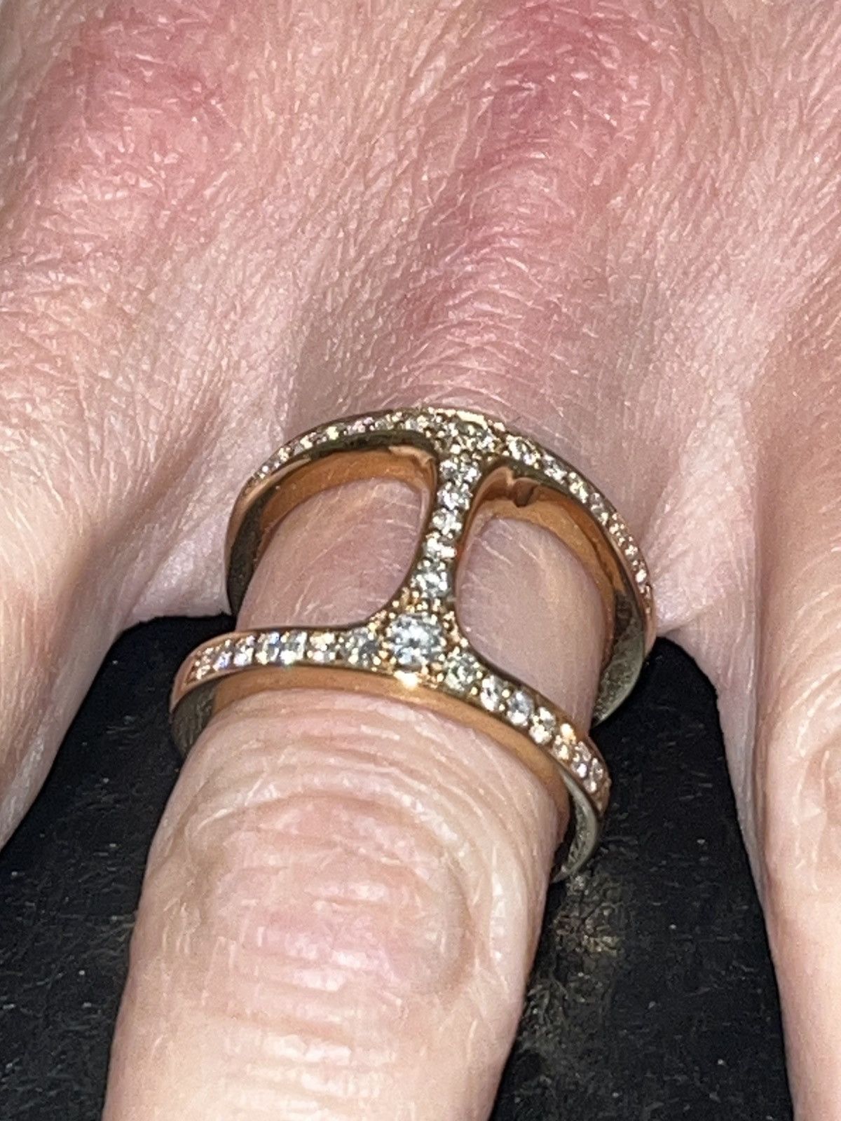 Hoorsenbuhs Hoorsenbuhs Phantom Ring - 18K Rose Gold with Pavé Diamonds Size ONE SIZE - 5 Thumbnail