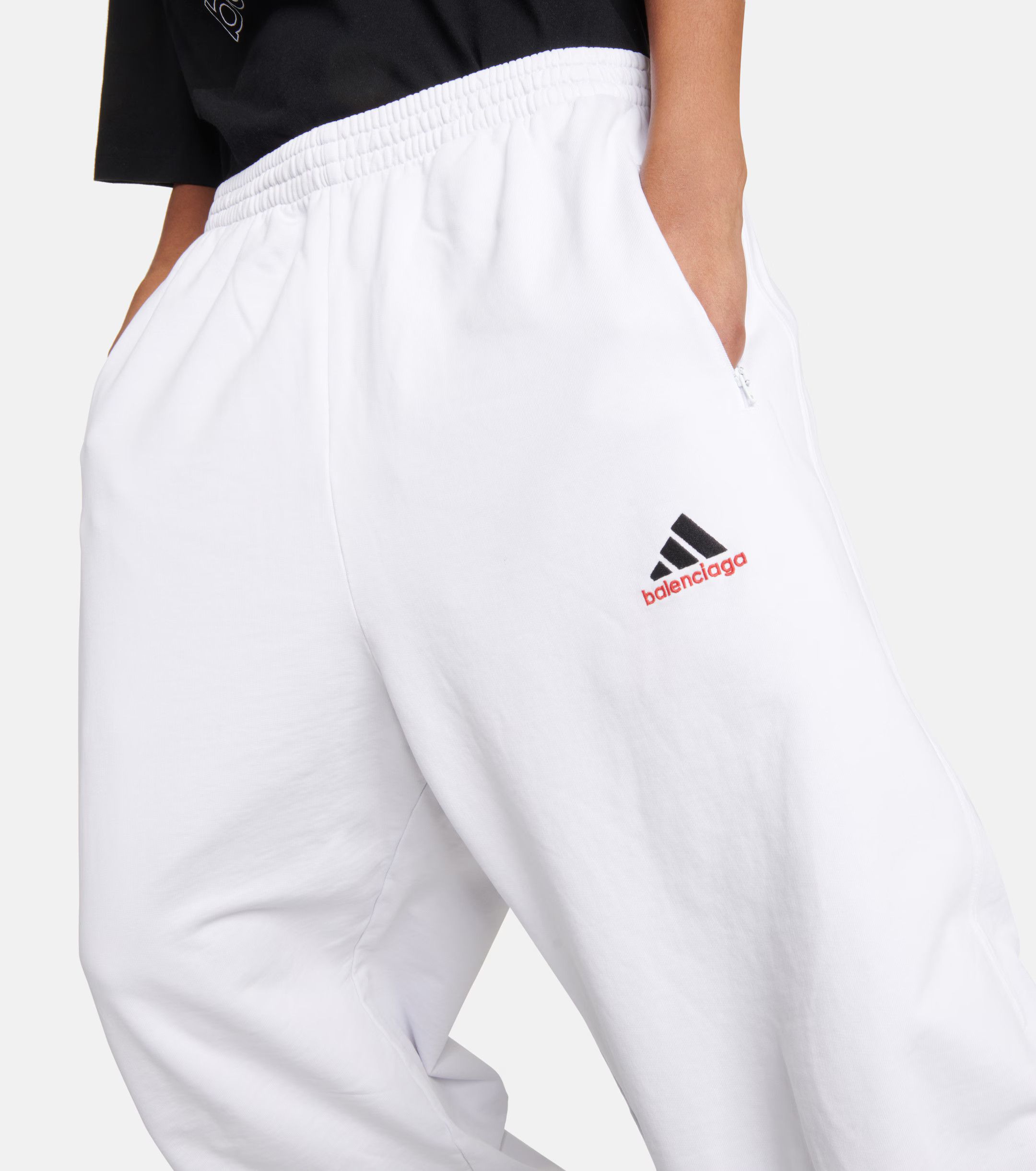 Adidas × Balenciaga o1w1db10824 Baggy Sweatpants in White Size 25" / US 0 / IT 36 - 4 Thumbnail