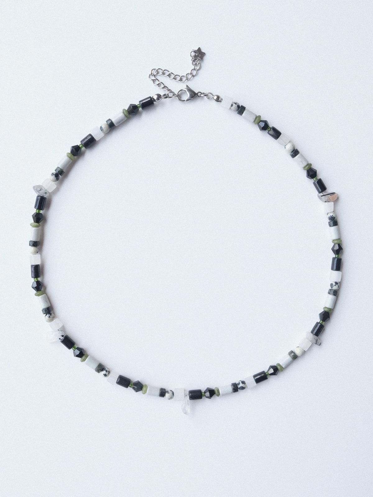 Handmade Jade Quartz Natural Stone Handmade Beaded Necklace 16.1in Size ONE SIZE - 4 Thumbnail