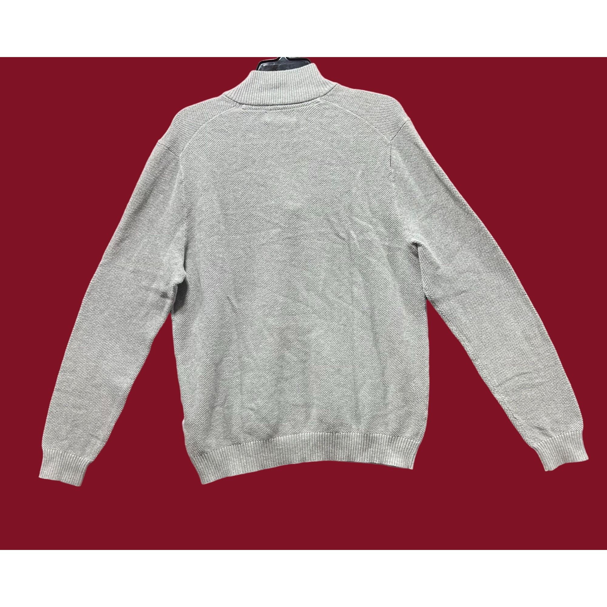 Club Room Club Room - Men's Quarter-Zip Textured Cotton Sweater - Gray Size US M / EU 48-50 / 2 - 3 Thumbnail