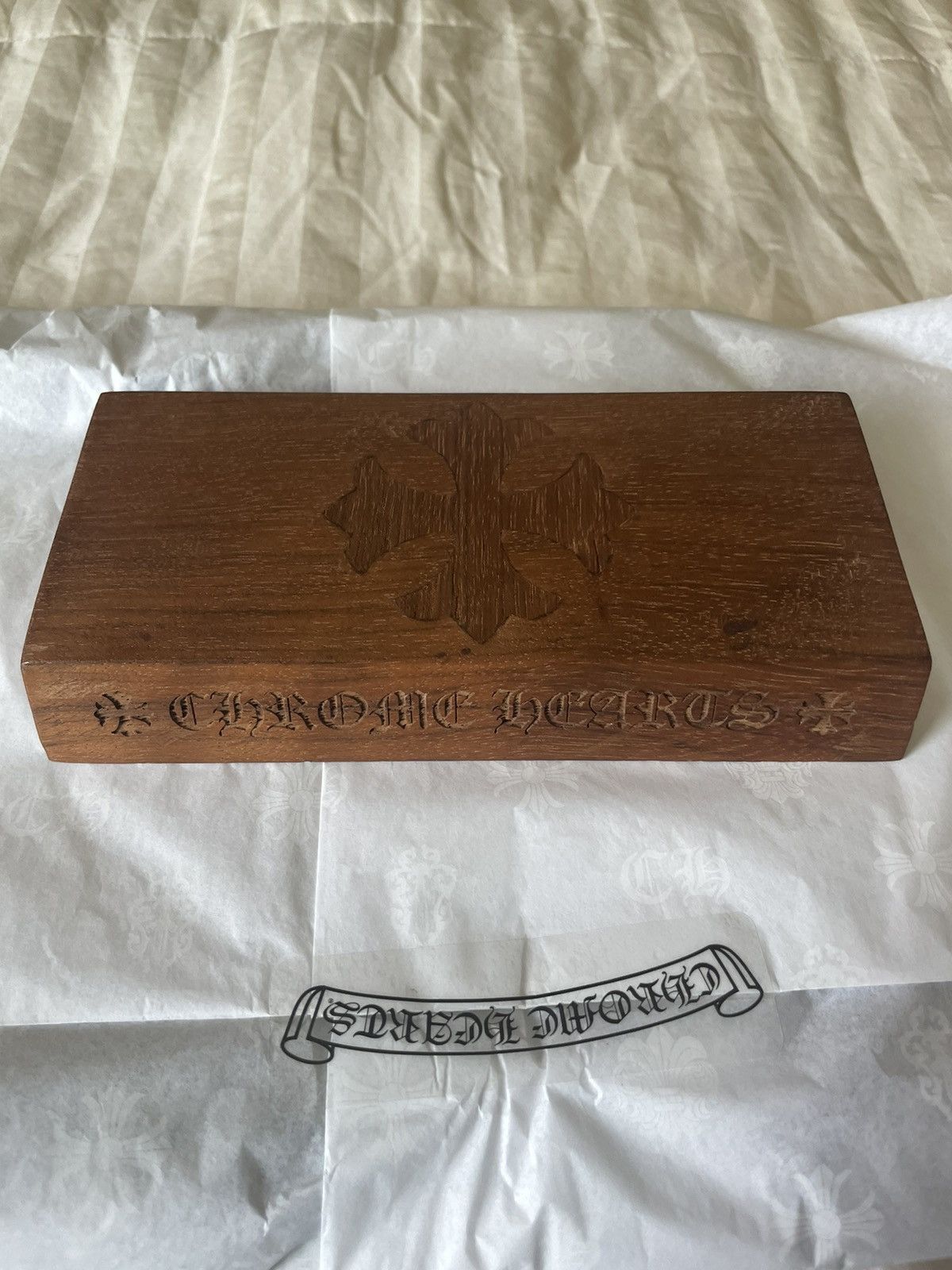 Chrome Hearts Chrome Hearts wooden display block | Grailed